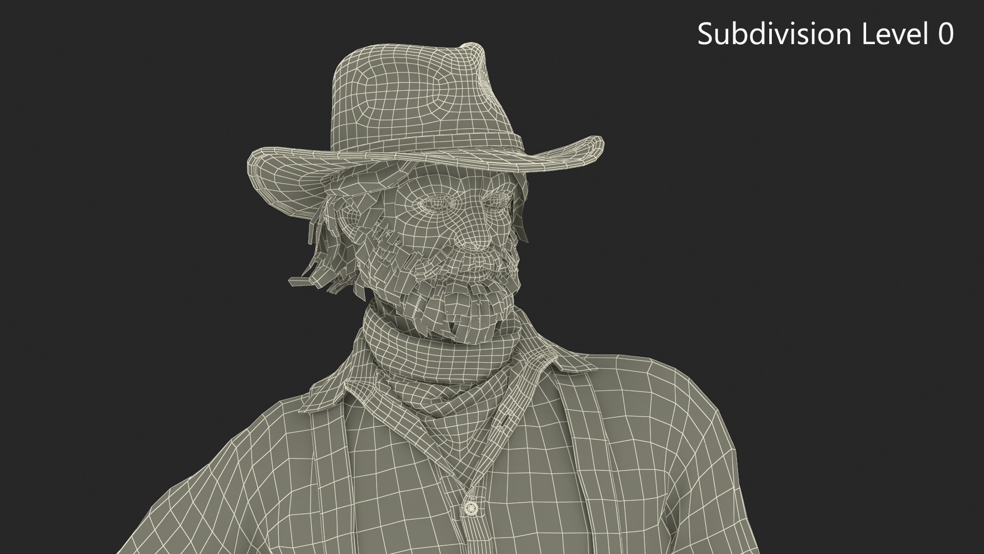 Old West Miner Resting 3D