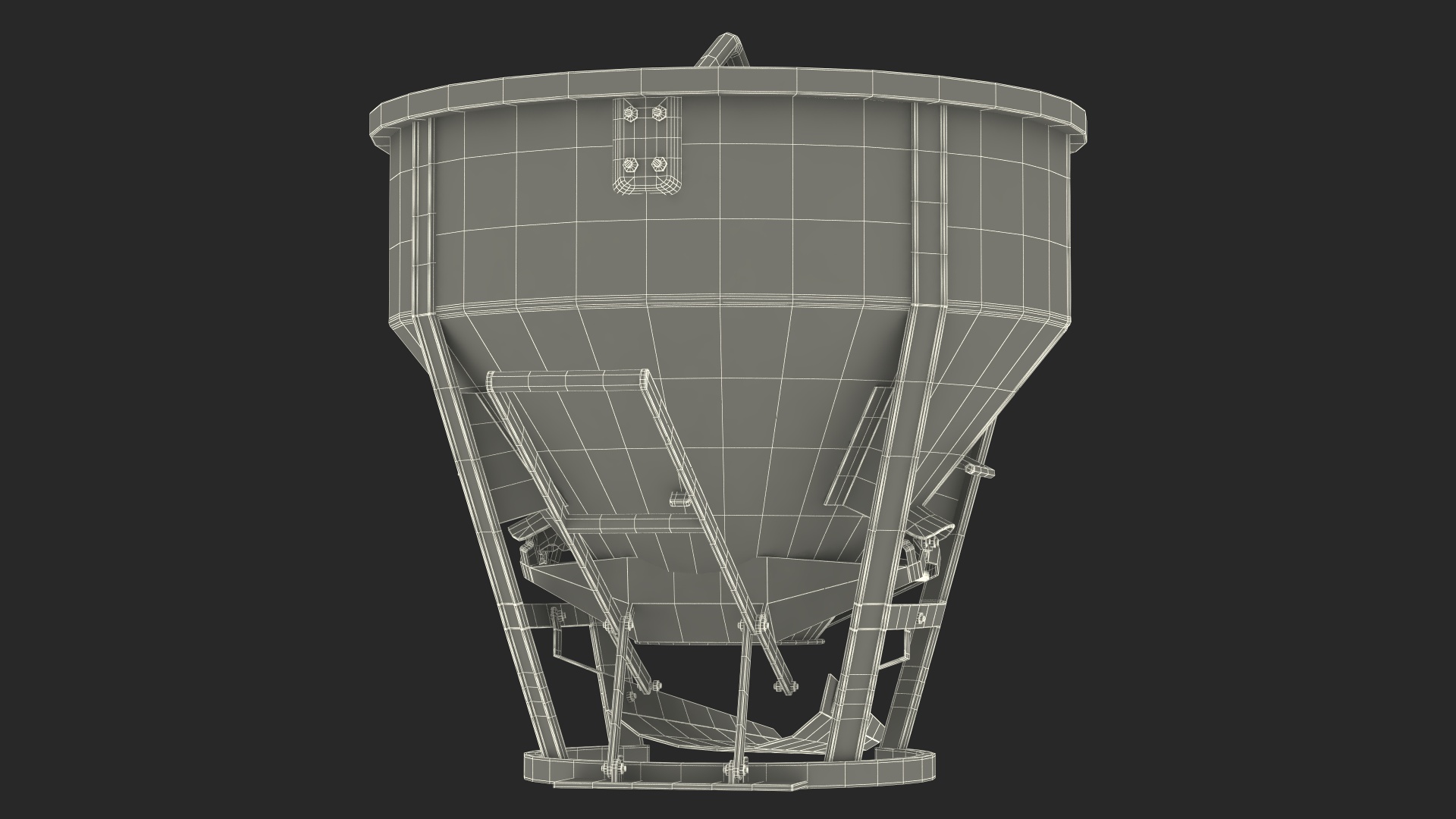 3D Empty Used Concrete Bucket