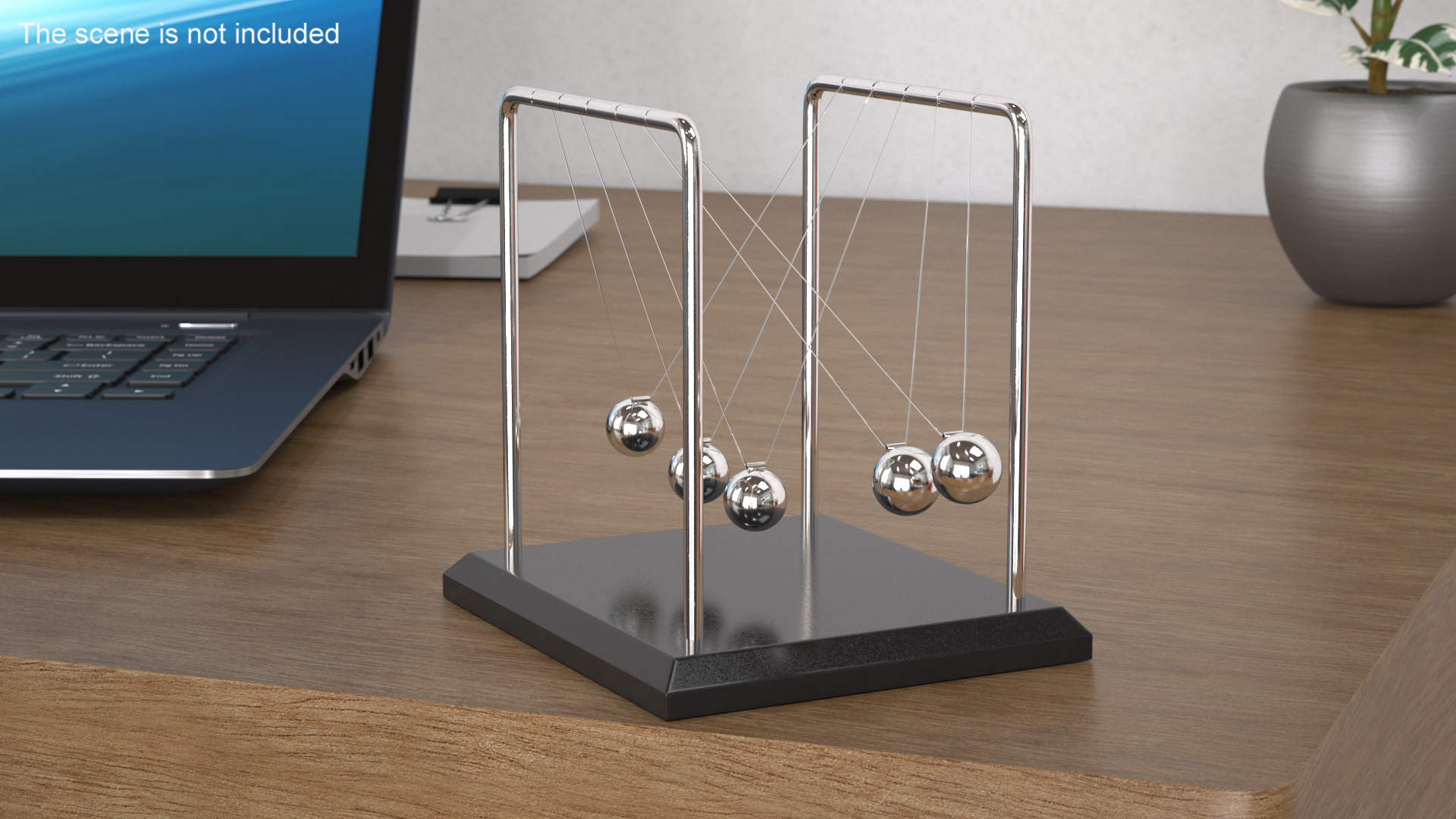 3D model Newtons Cradle Executive Desk Toy Rigged