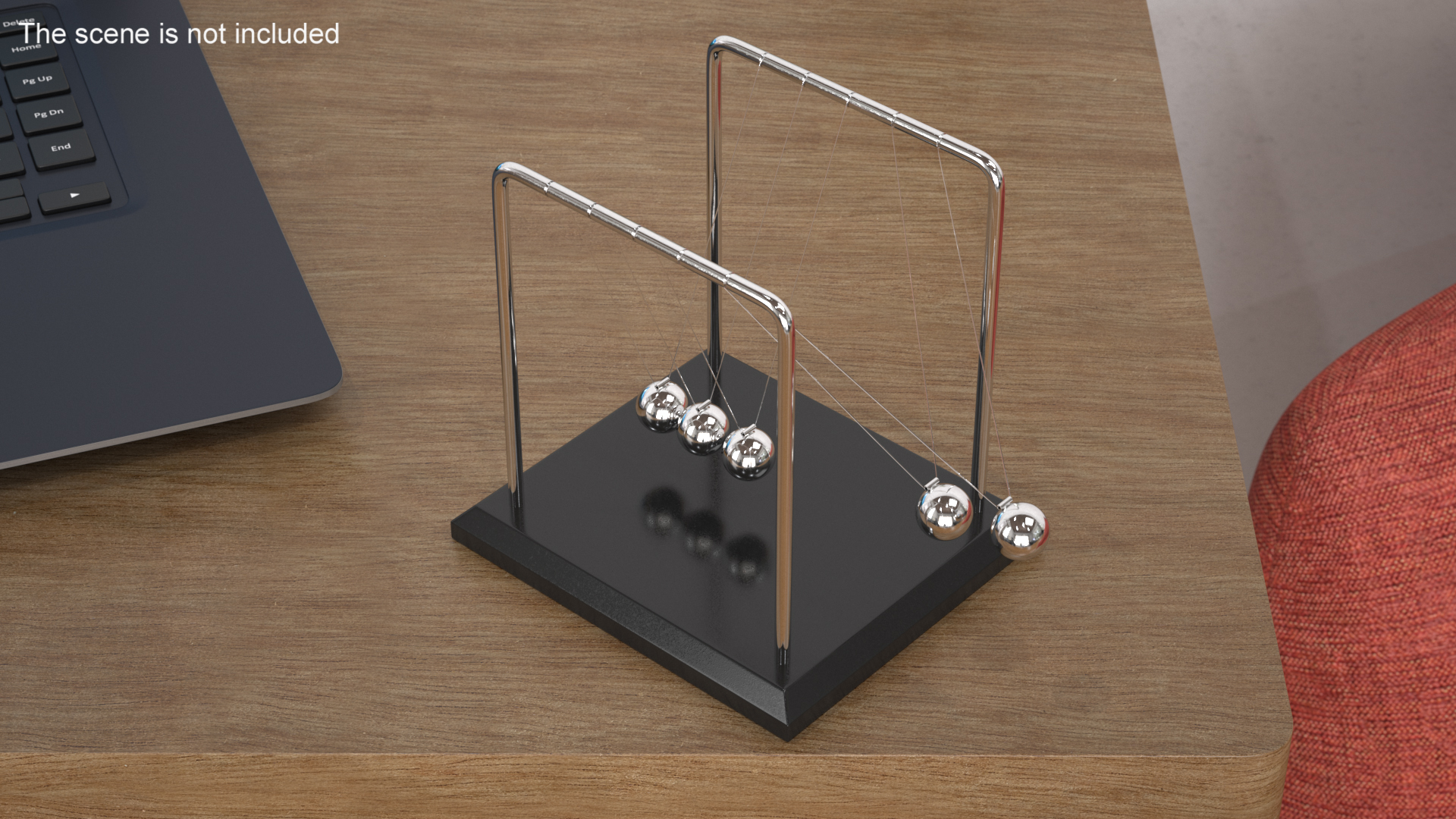 3D model Newtons Cradle Executive Desk Toy Rigged