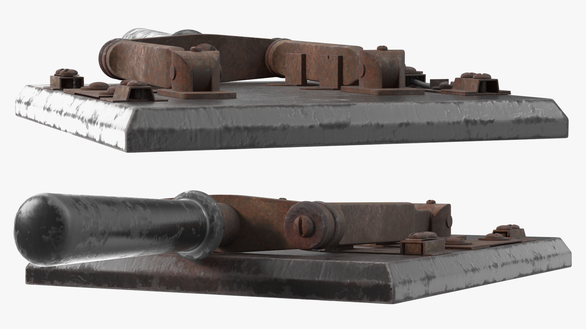 Old Brass and Slate Power Switch 3D