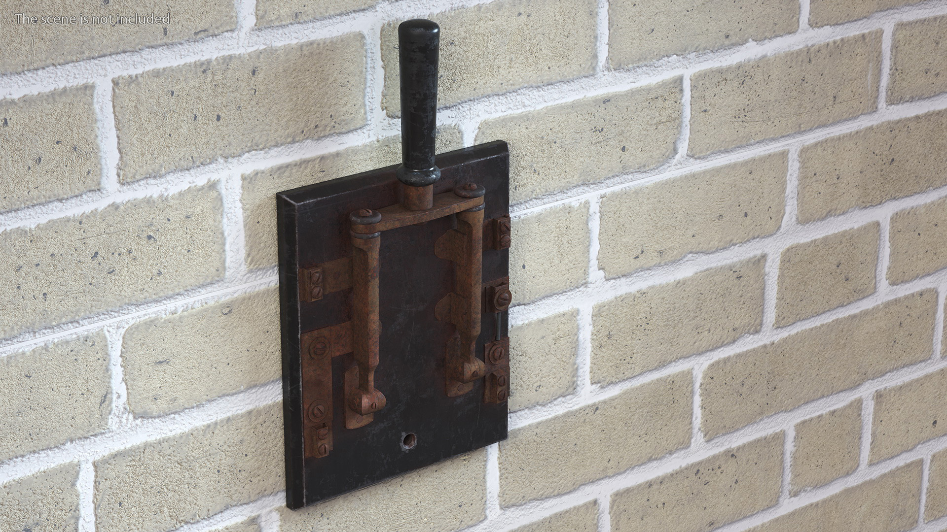 Old Brass and Slate Power Switch 3D
