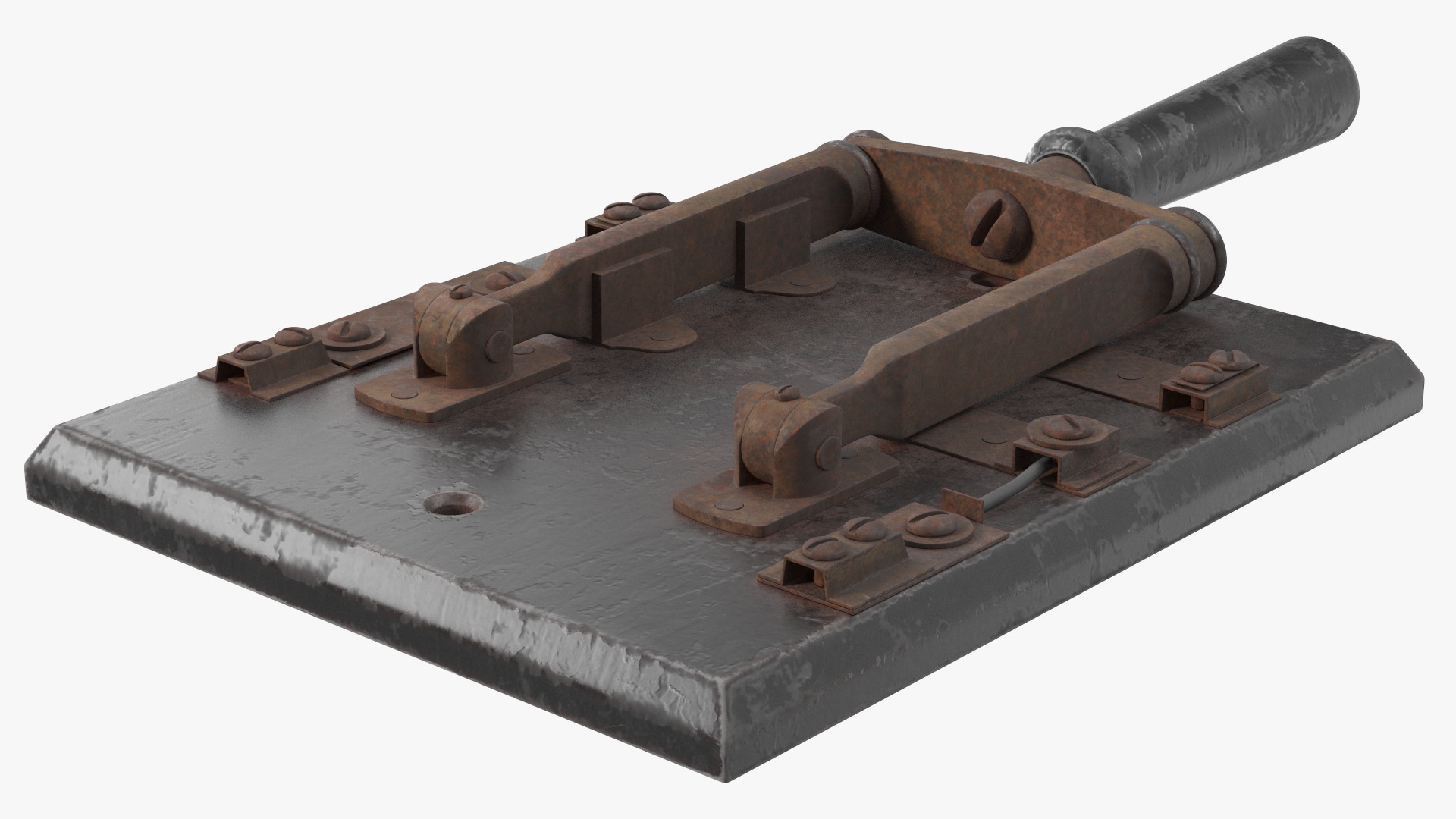 Old Brass and Slate Power Switch 3D