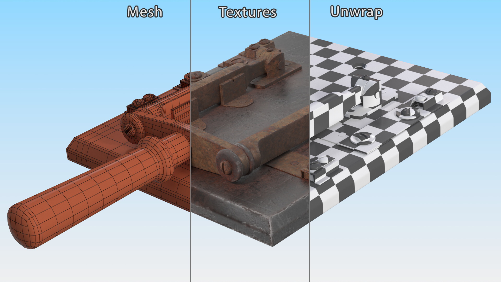 Old Brass and Slate Power Switch 3D