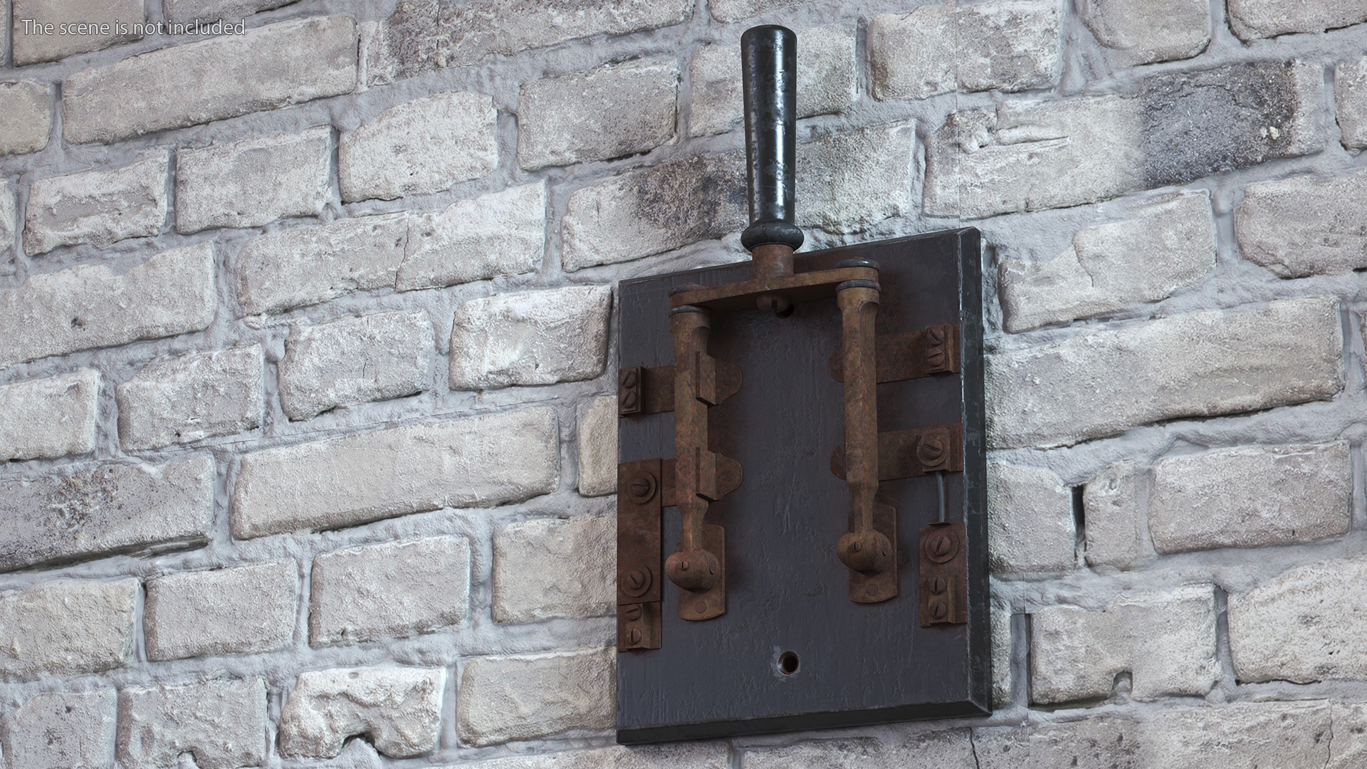 Old Brass and Slate Power Switch 3D