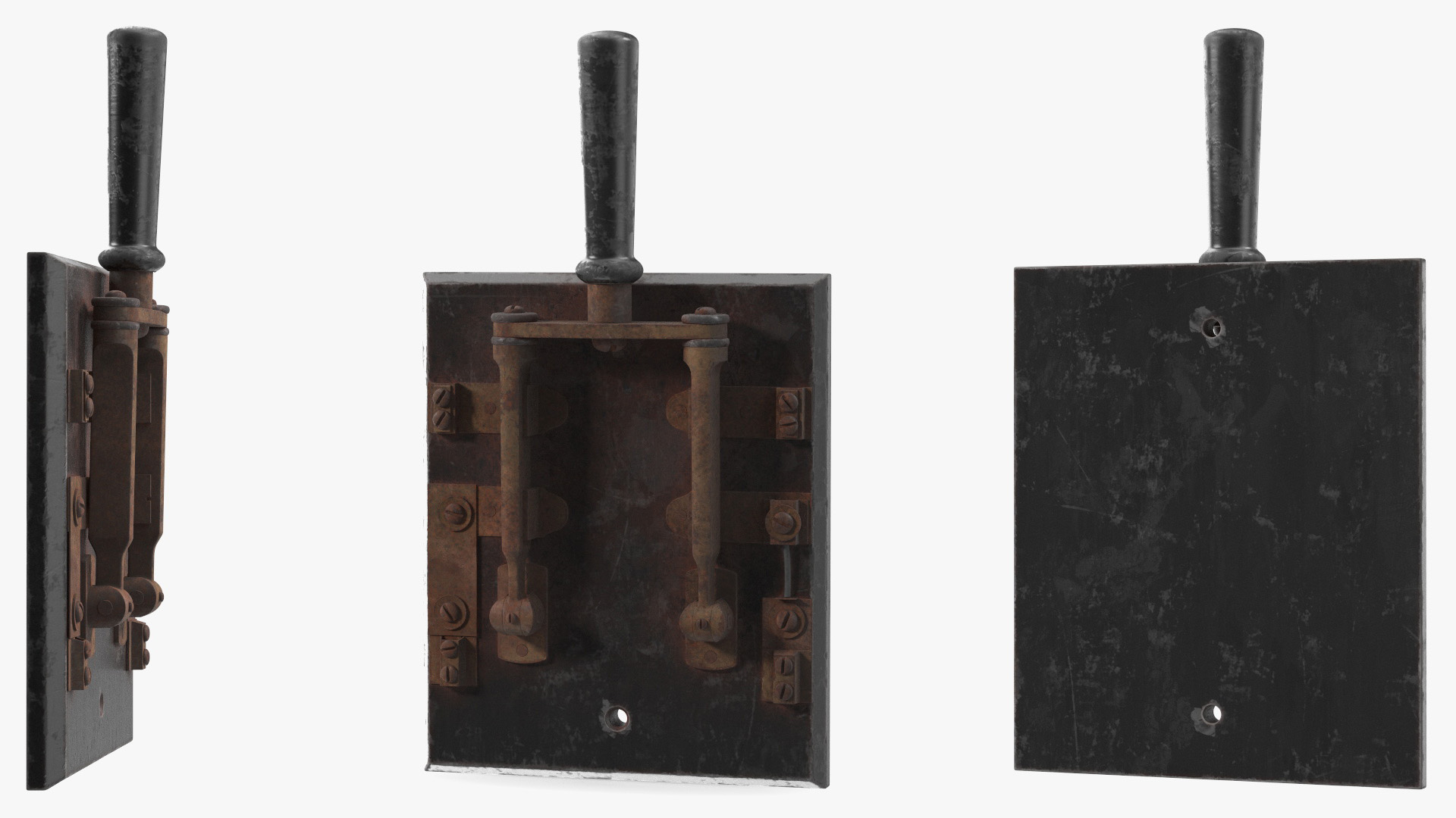 Old Brass and Slate Power Switch 3D