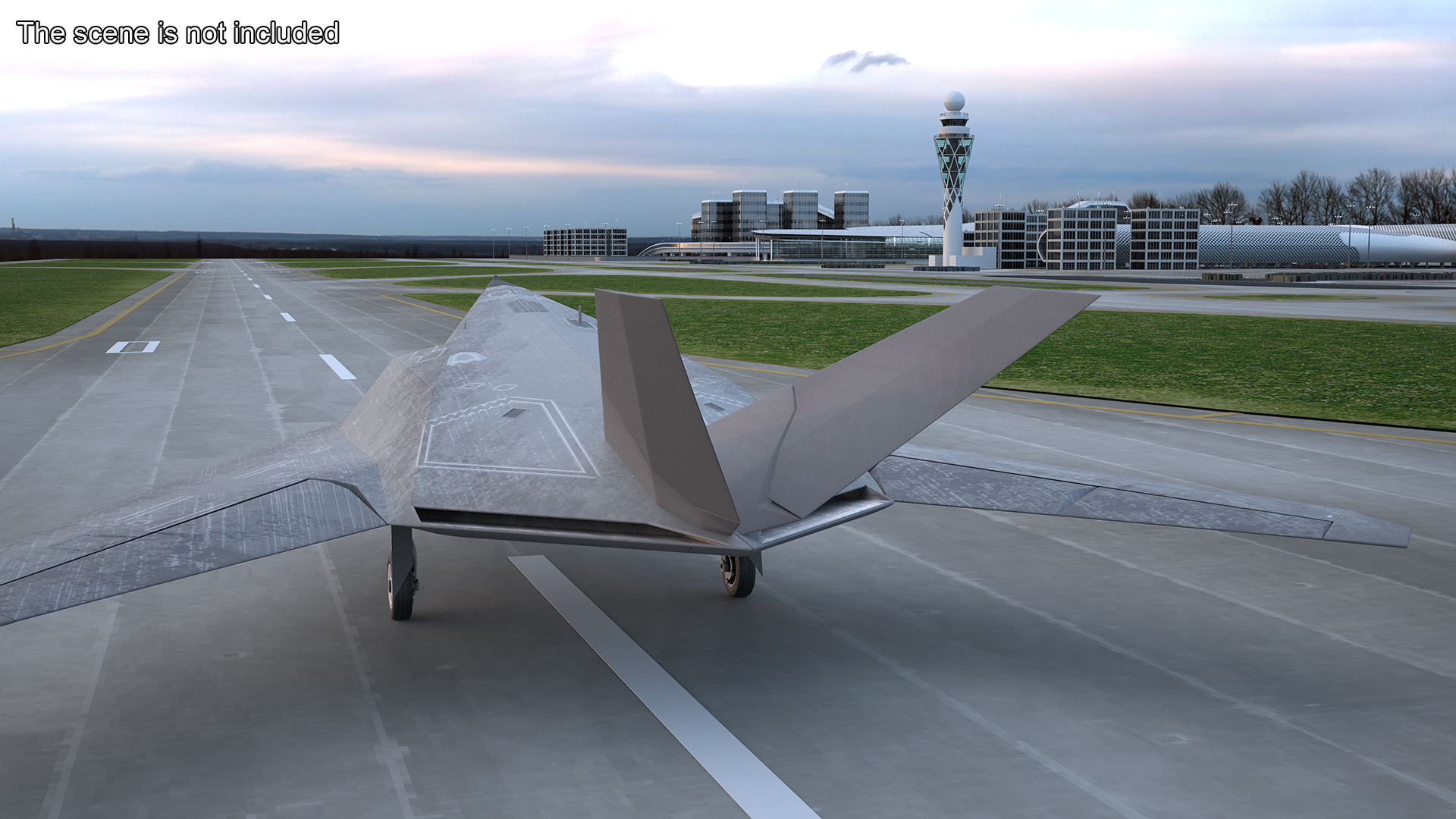 Combat Aircraft Stealth with Pilot 3D model