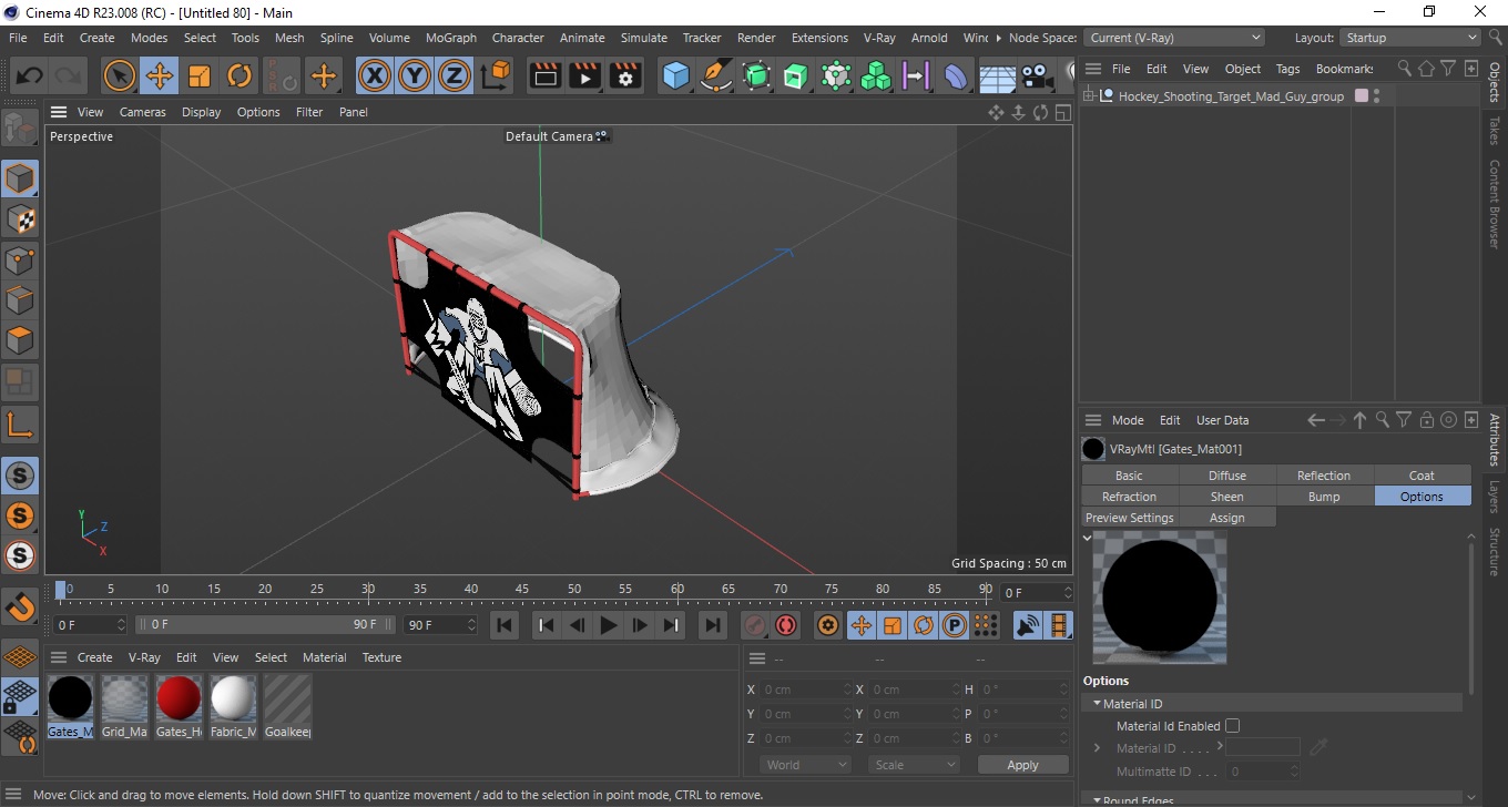 3D model Hockey Shooting Target Mad Guy