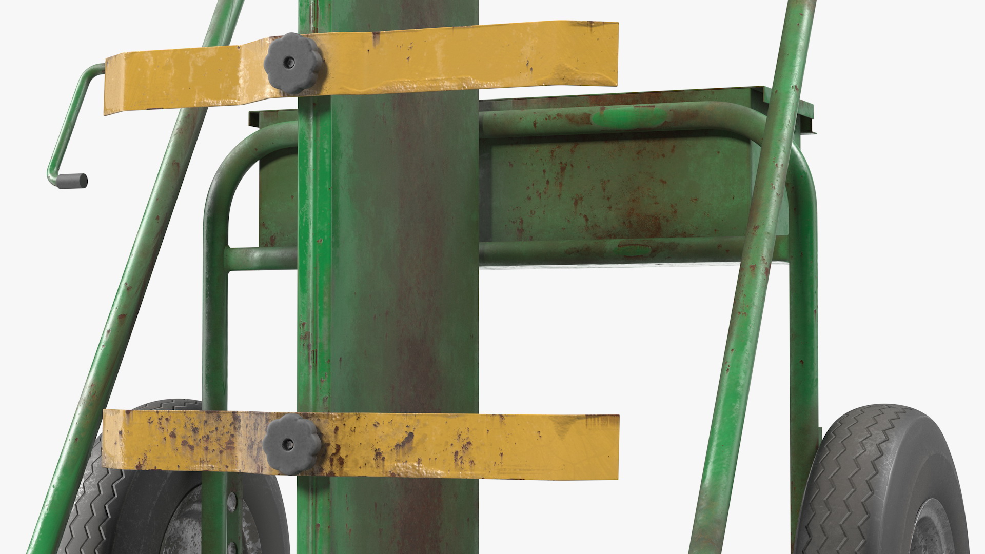 Dual Cylinder Gas Welding Cart Old 3D model