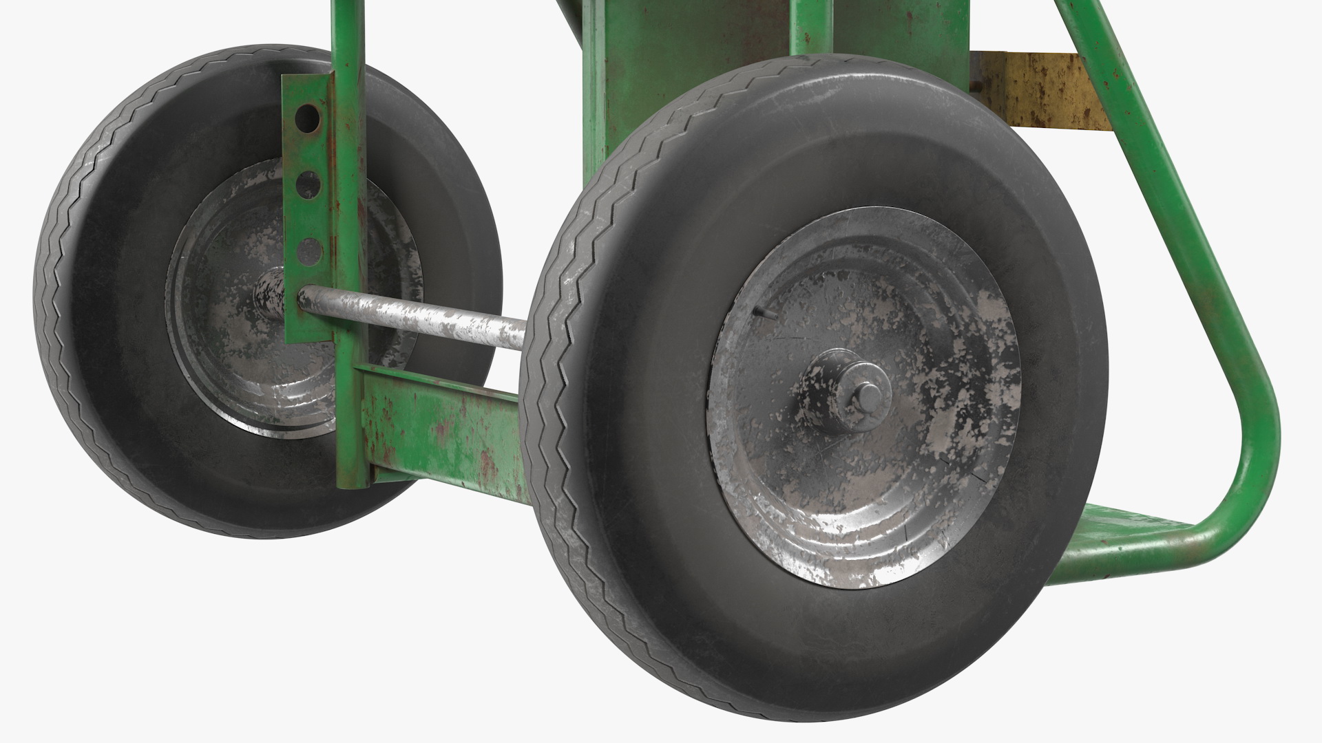 Dual Cylinder Gas Welding Cart Old 3D model