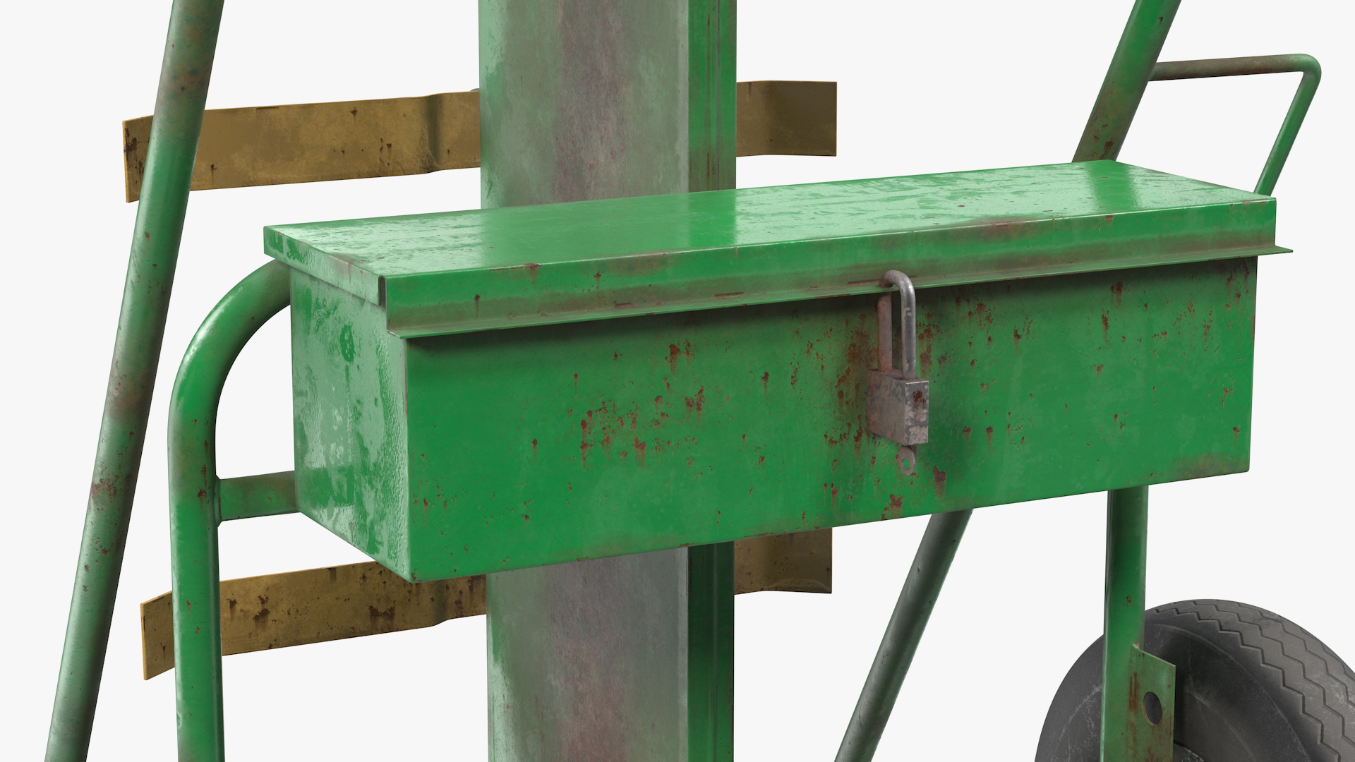 Dual Cylinder Gas Welding Cart Old 3D model