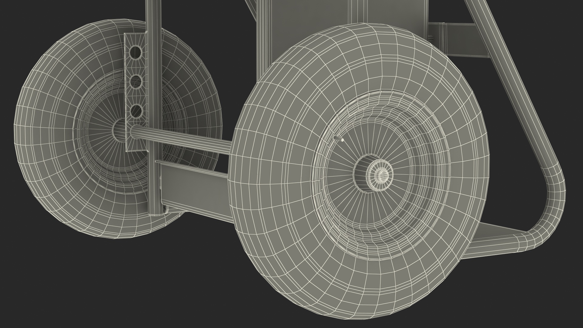 Dual Cylinder Gas Welding Cart Old 3D model