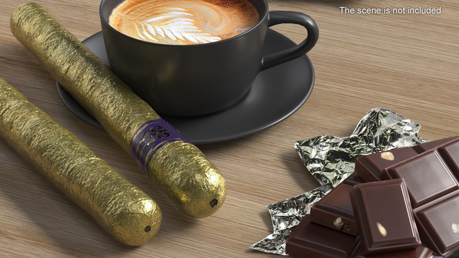 3D Leira Long Cannabis Cigar in Foil model