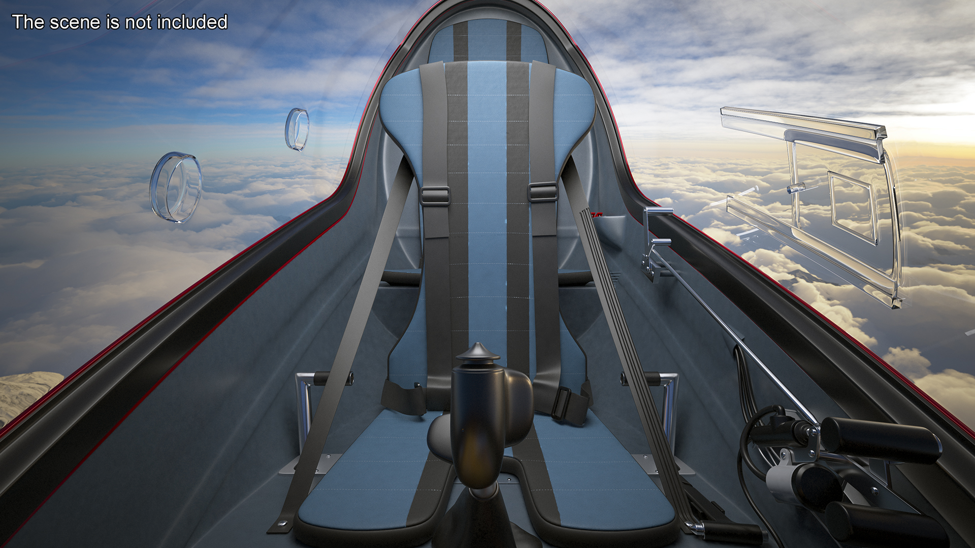 Gyroplane Calidus 912 Red Rigged 3D