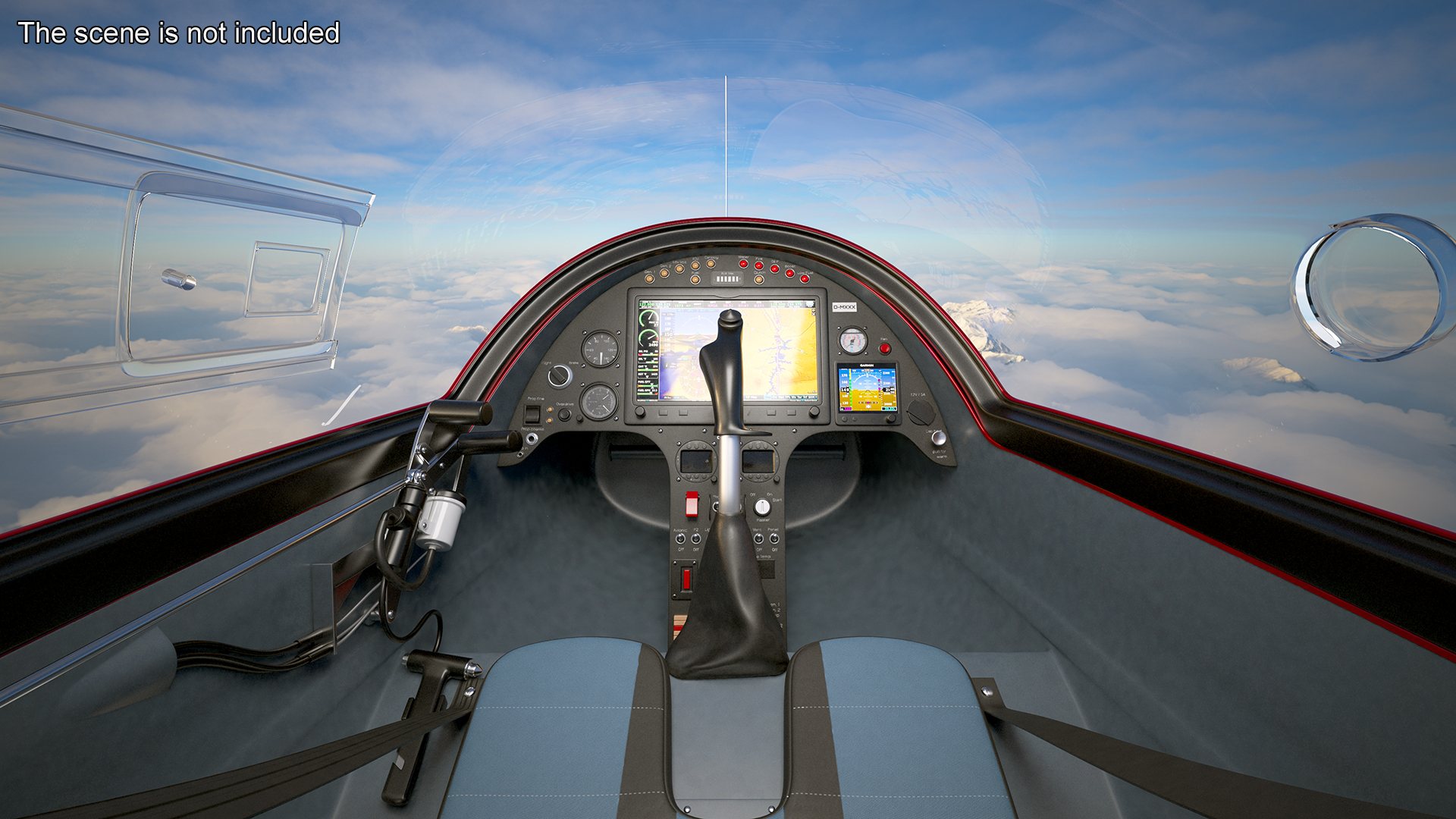 Gyroplane Calidus 912 Red Rigged 3D