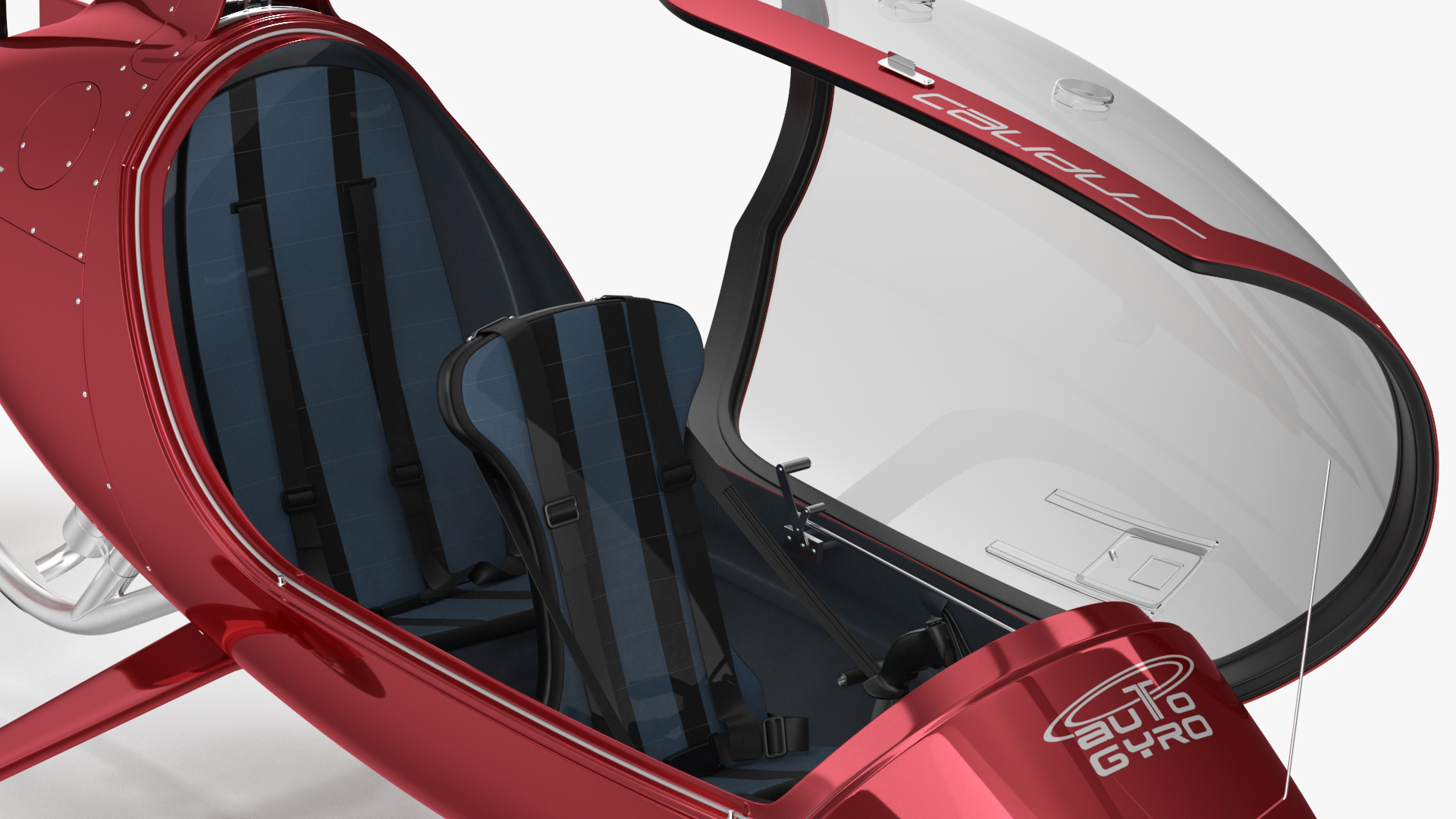 Gyroplane Calidus 912 Red Rigged 3D