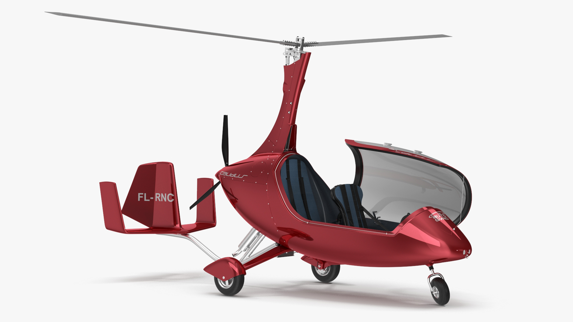 Gyroplane Calidus 912 Red Rigged 3D
