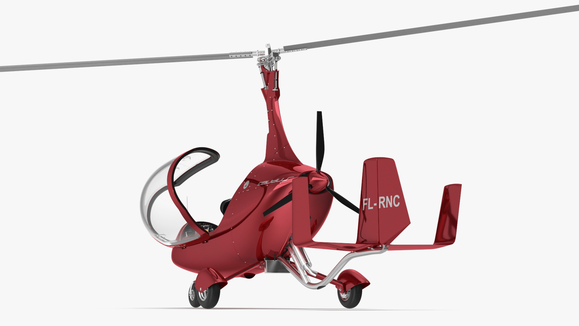 Gyroplane Calidus 912 Red Rigged 3D