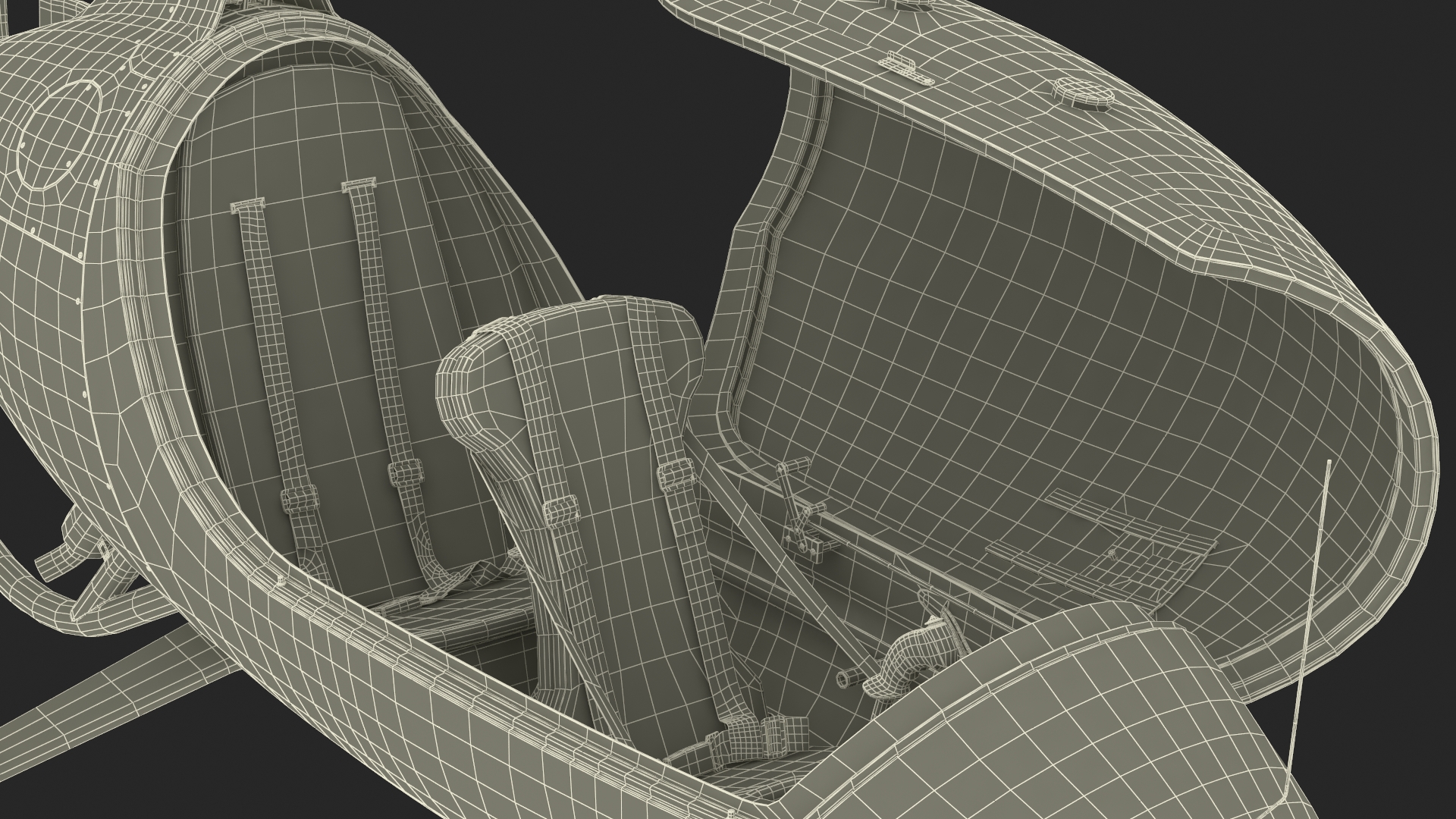 Gyroplane Calidus 912 Red Rigged 3D