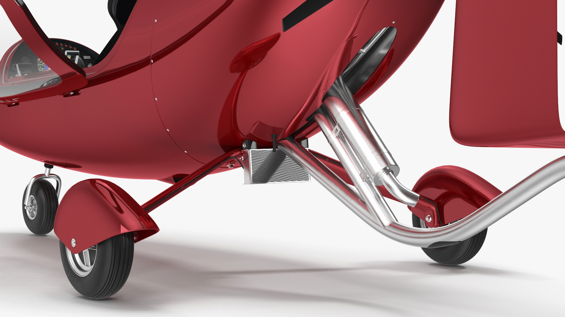 Gyroplane Calidus 912 Red Rigged 3D