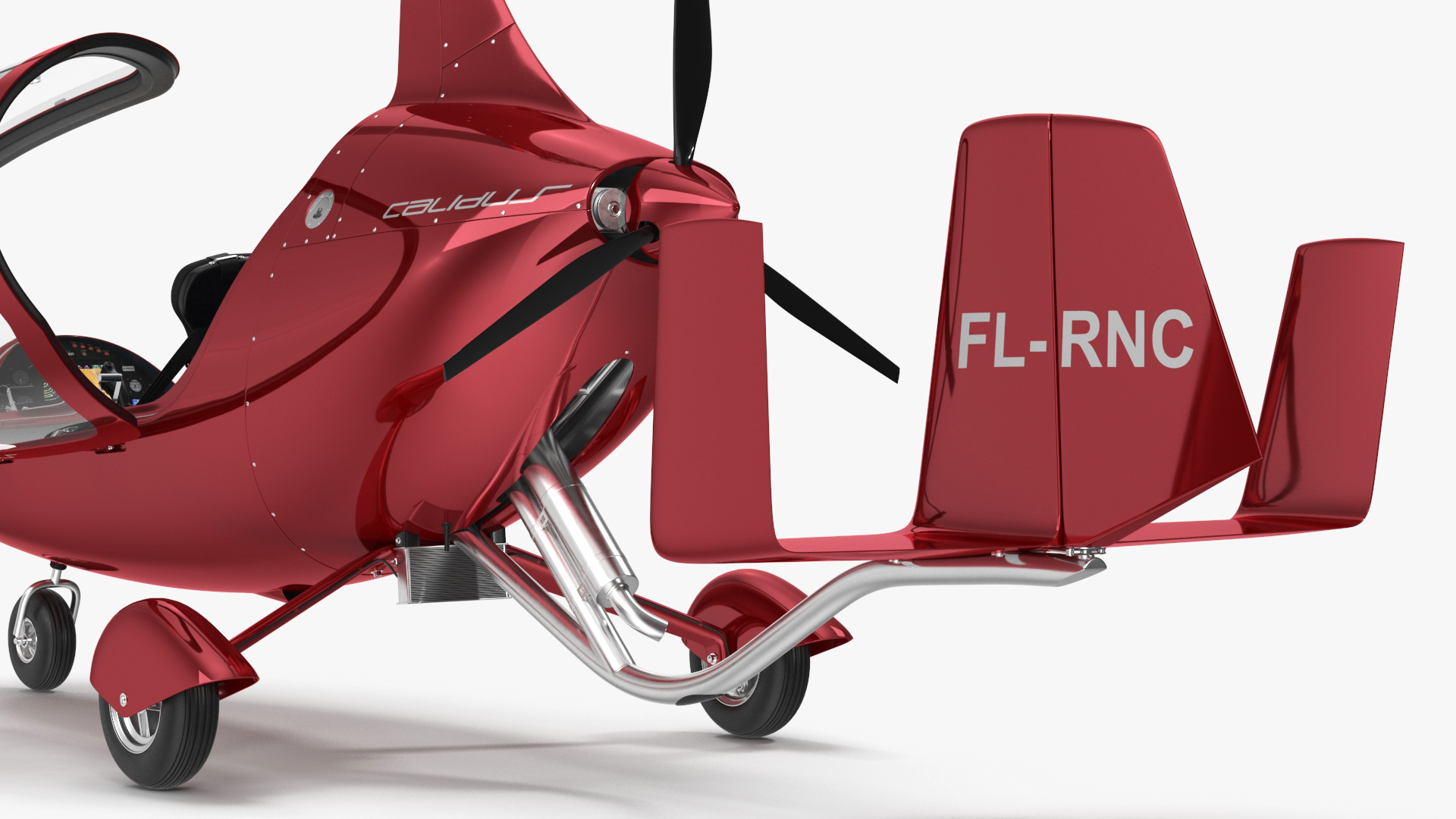 Gyroplane Calidus 912 Red Rigged 3D