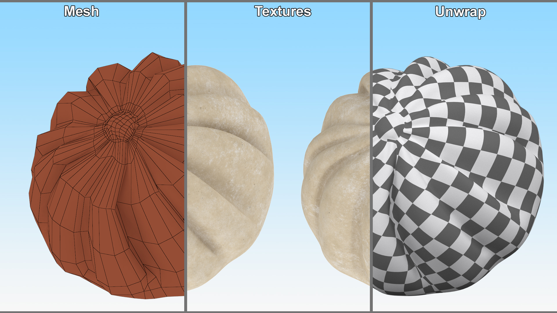 3D Asian Dumpling Raw for 3D Print