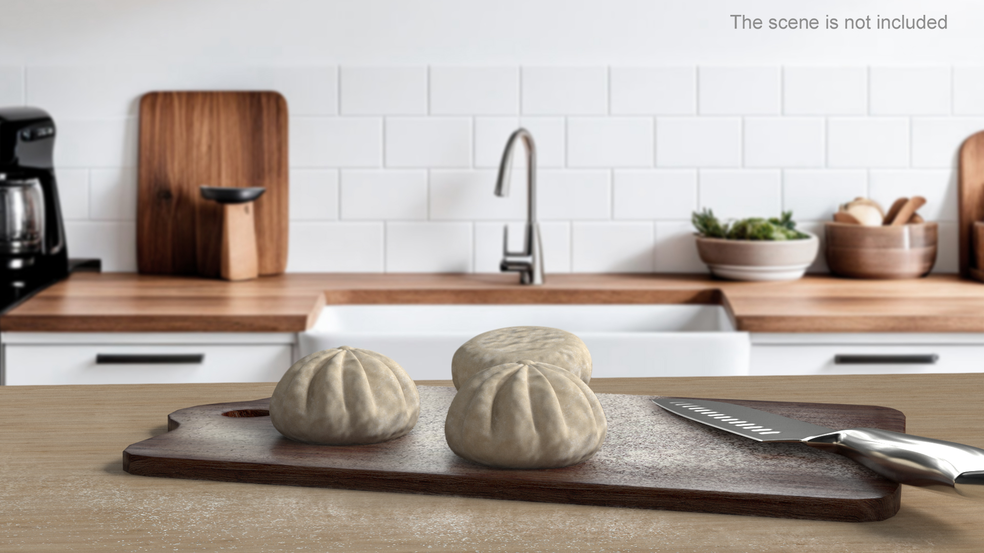 3D Asian Dumpling Raw for 3D Print