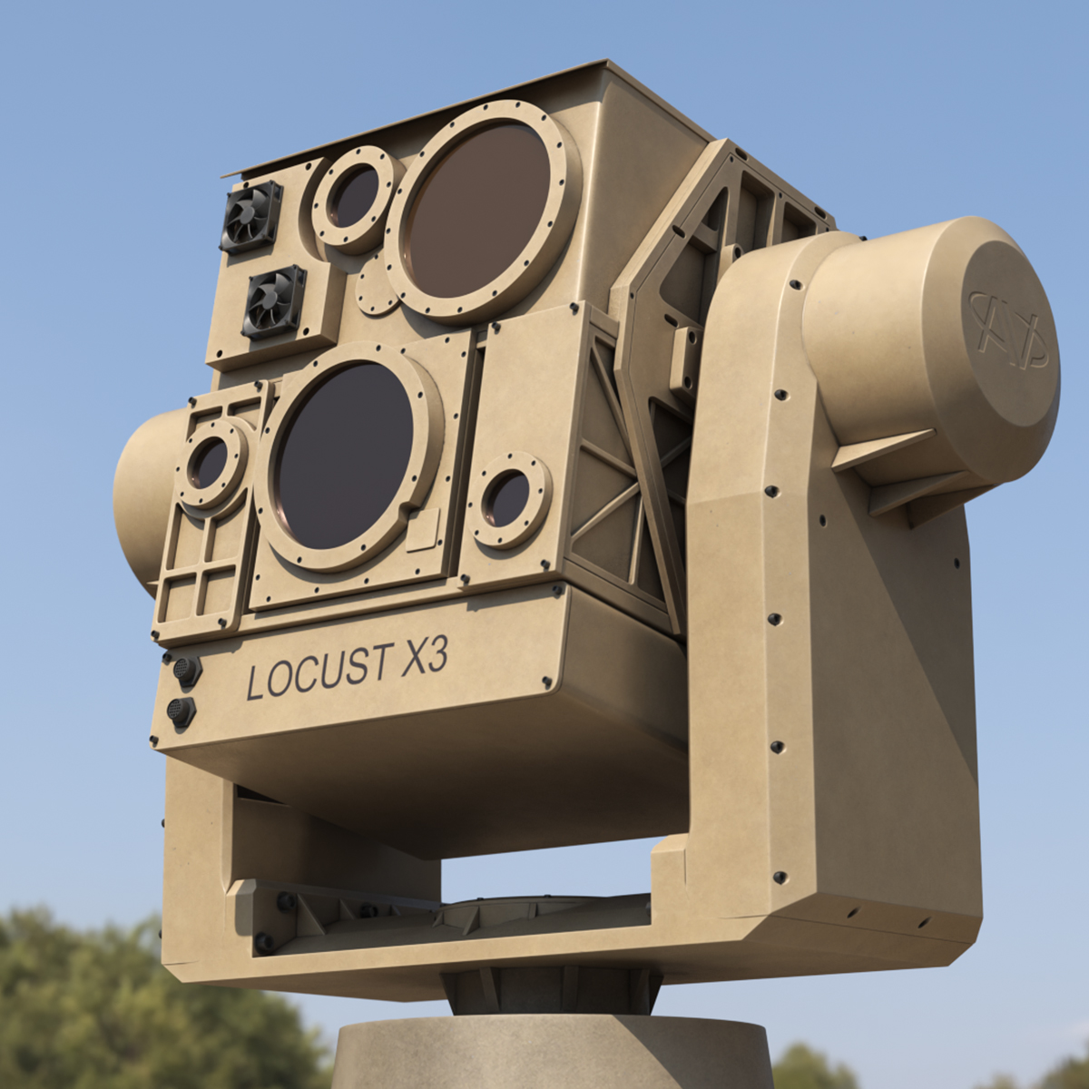 AVD Locust X3 Laser Weapon 3D model preview