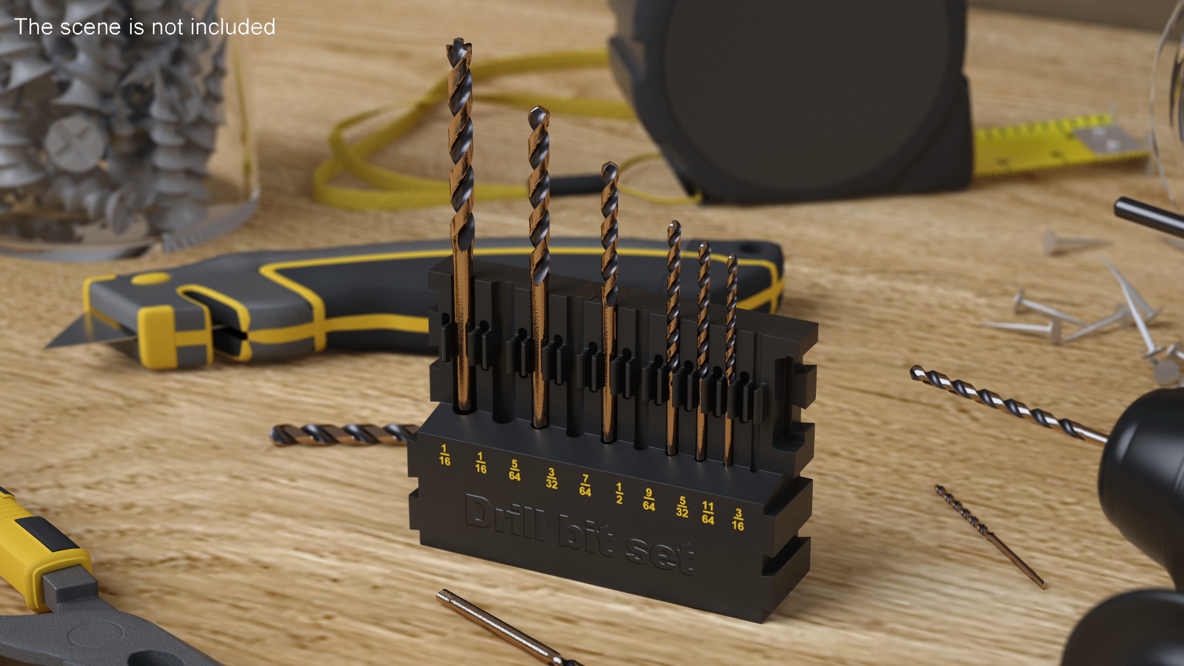 3D Gold Ferrous Drill Bit Set