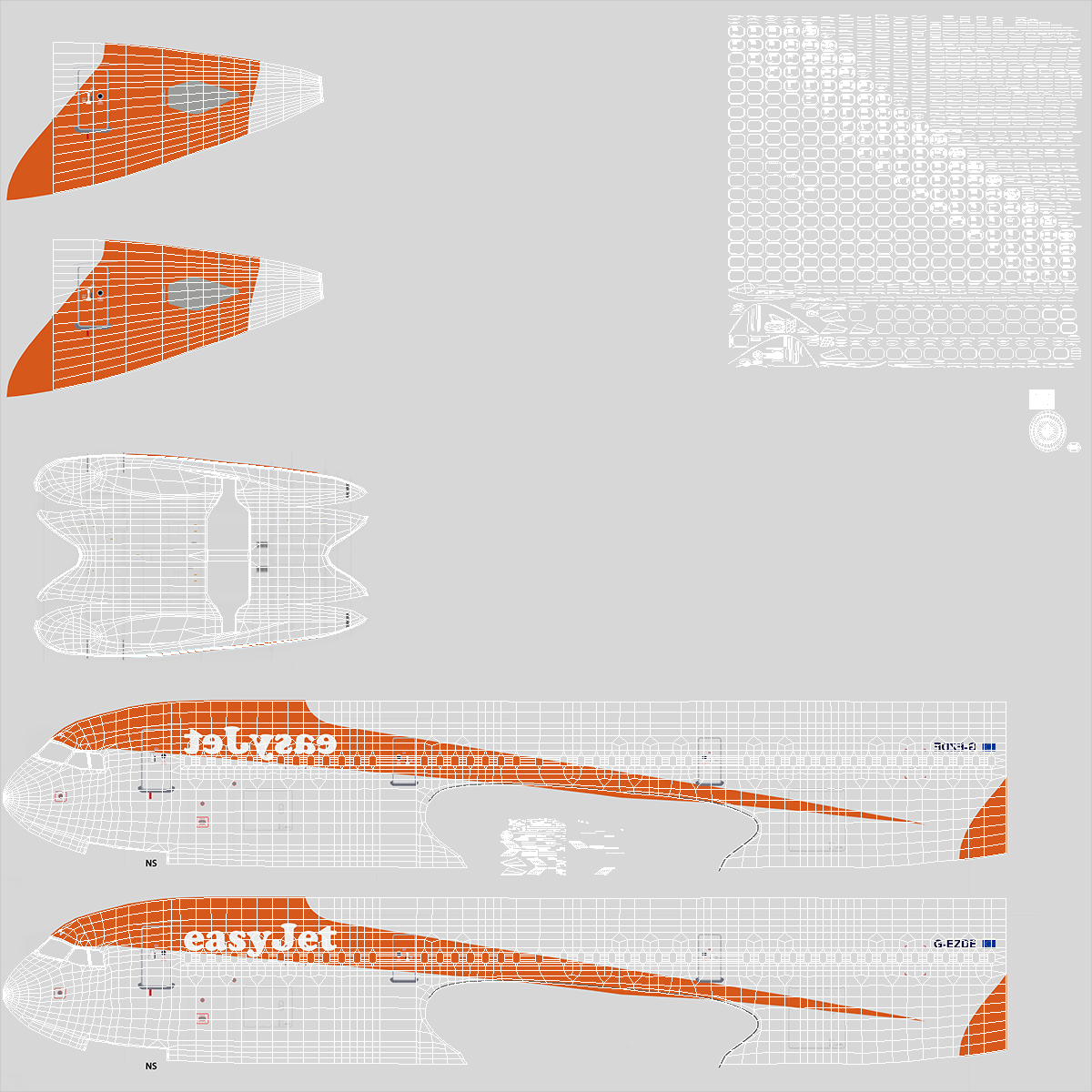Airbus A321 EasyJet Airline 3D