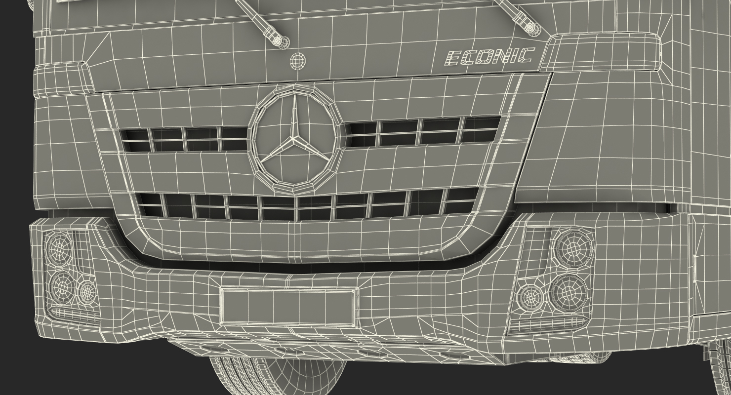 3D Mercedes-Benz Econic 2630 6x4 Rigged