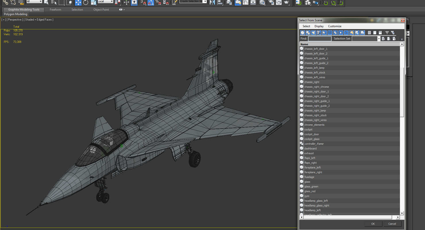 3D Saab JAS 39 Gripen model