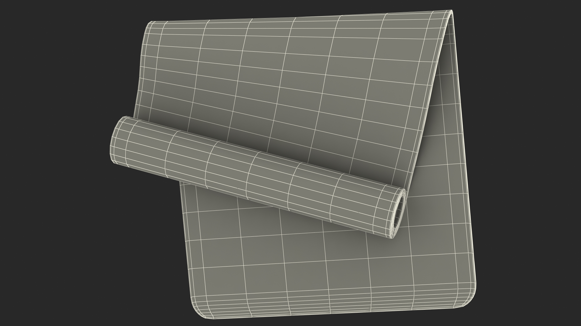 3D model Yoga Mat Folded Cork