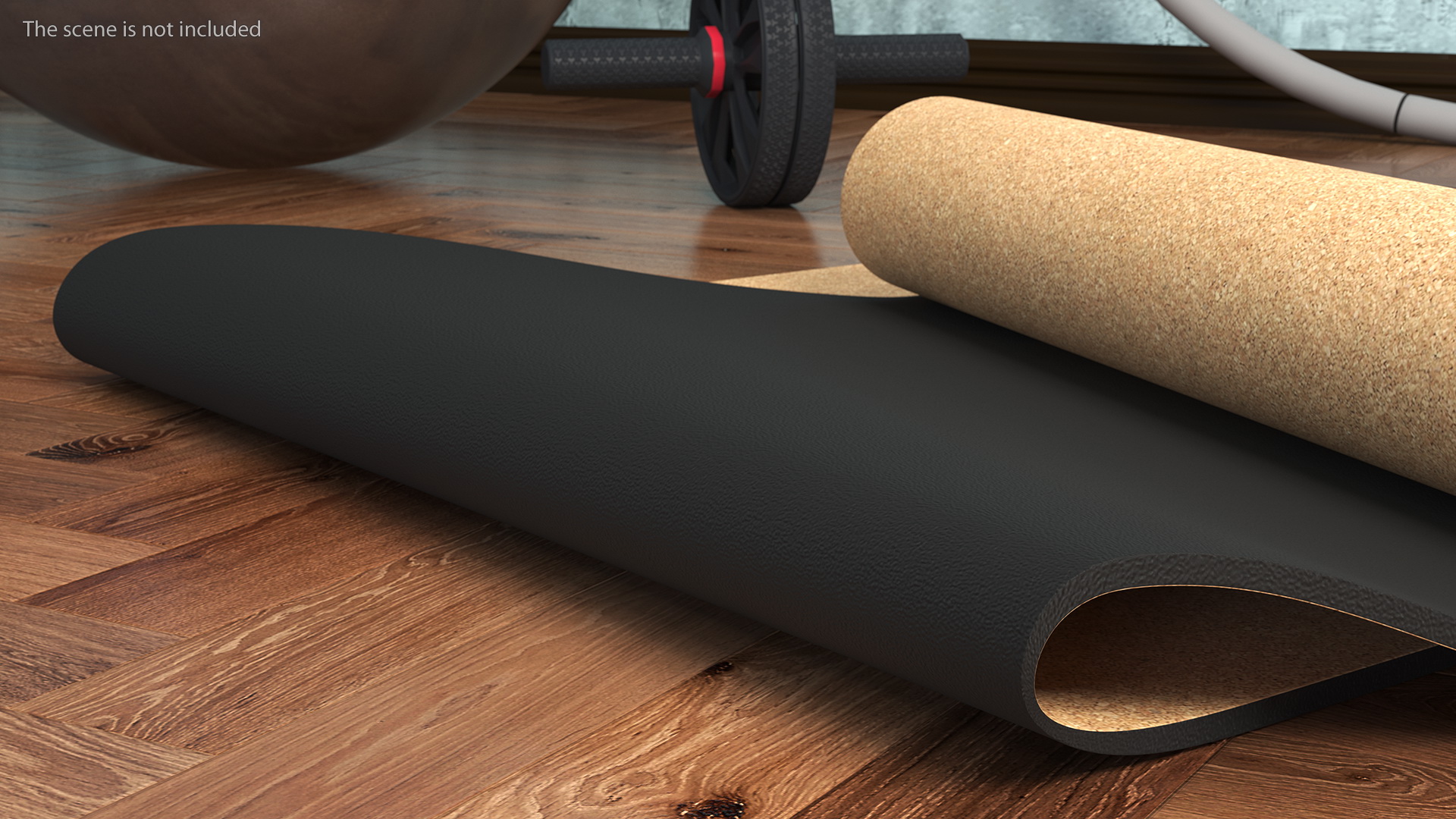 3D model Yoga Mat Folded Cork
