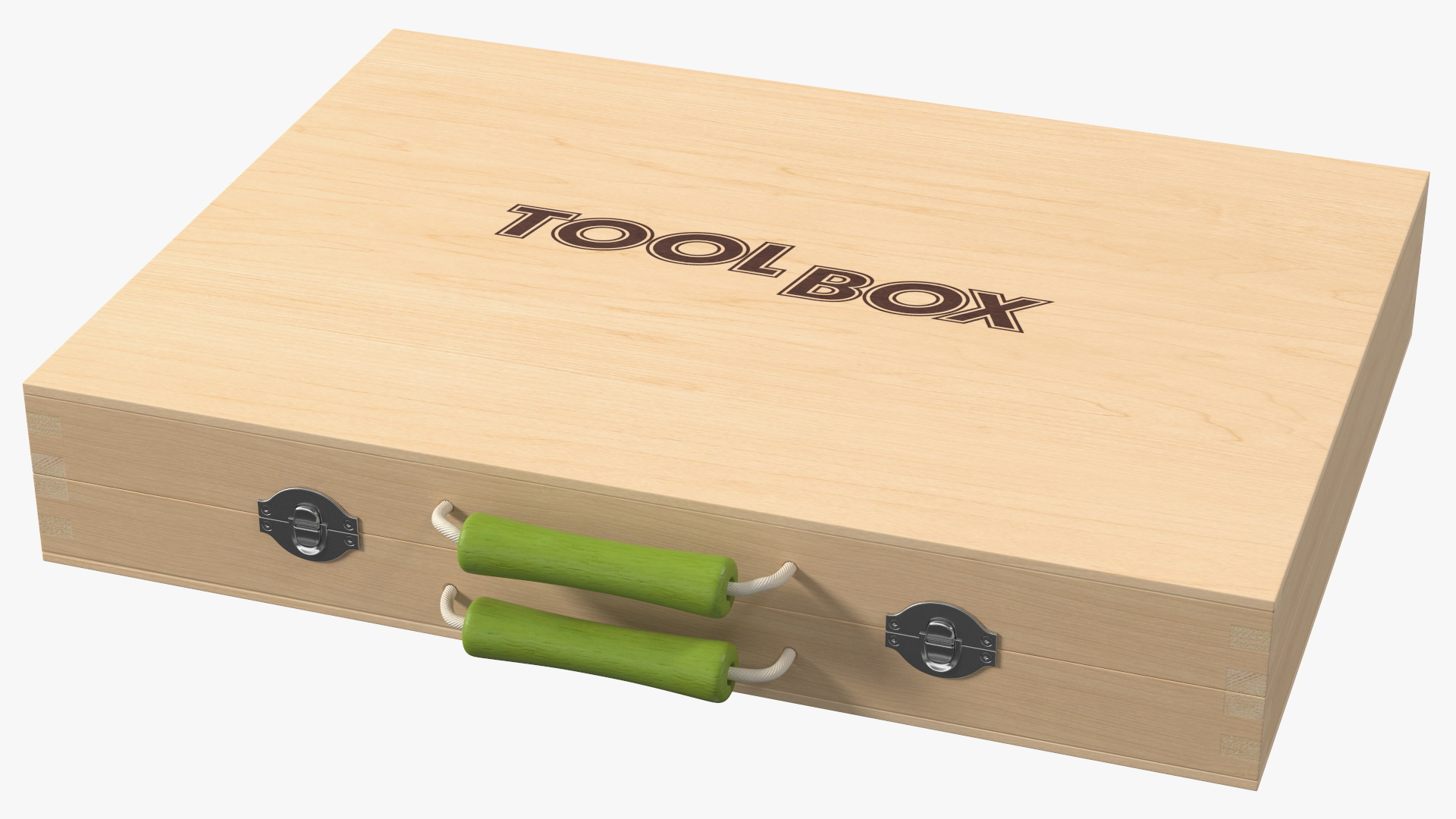 3D model Wood Tool Box with Colorful Wooden Tools