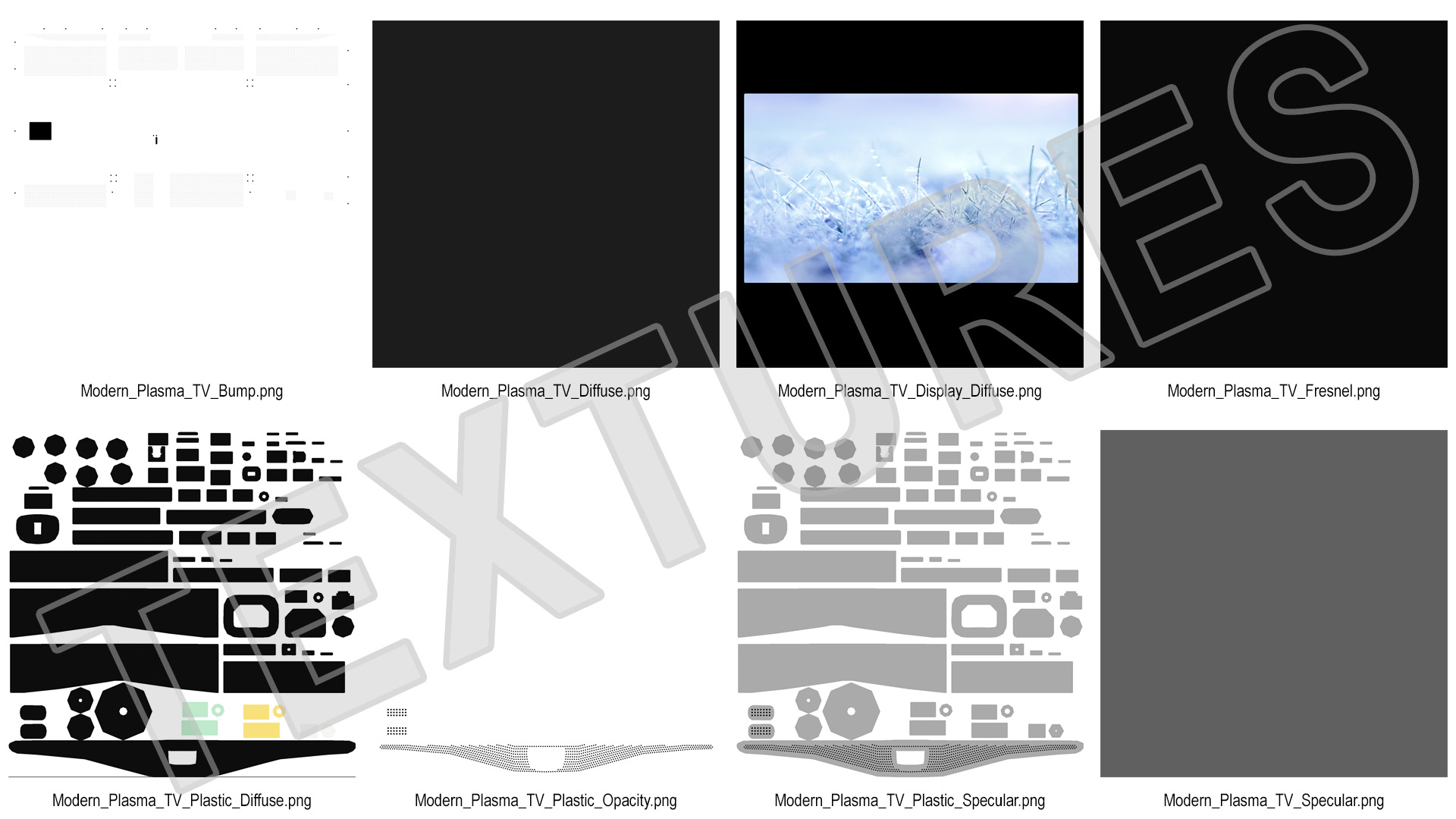 3D Modern Plasma TV