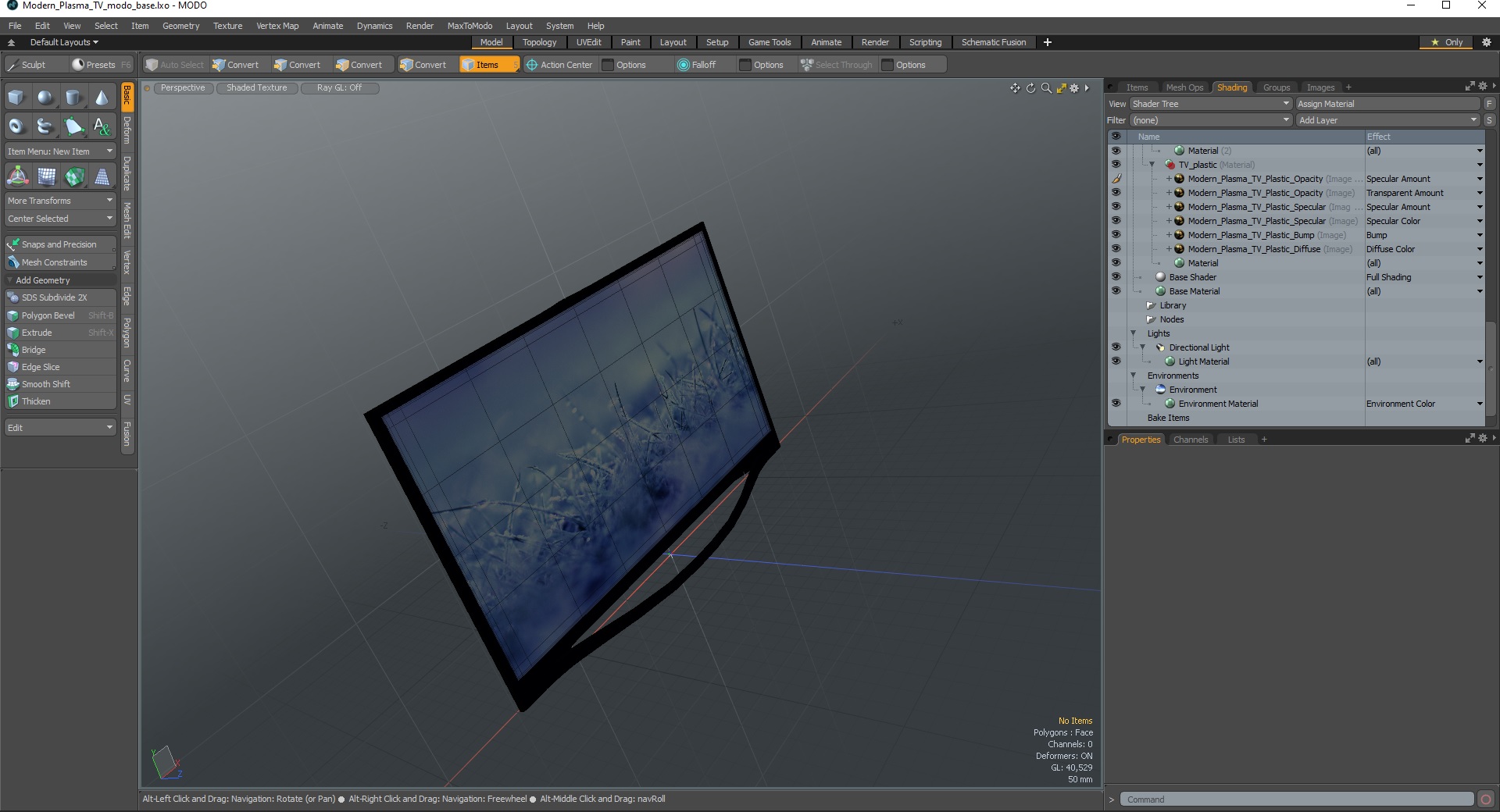 3D Modern Plasma TV