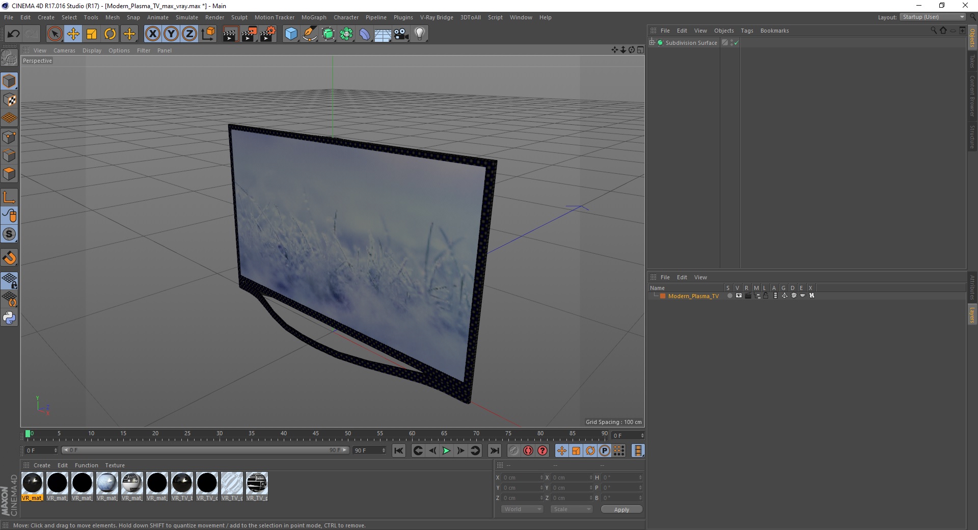 3D Modern Plasma TV