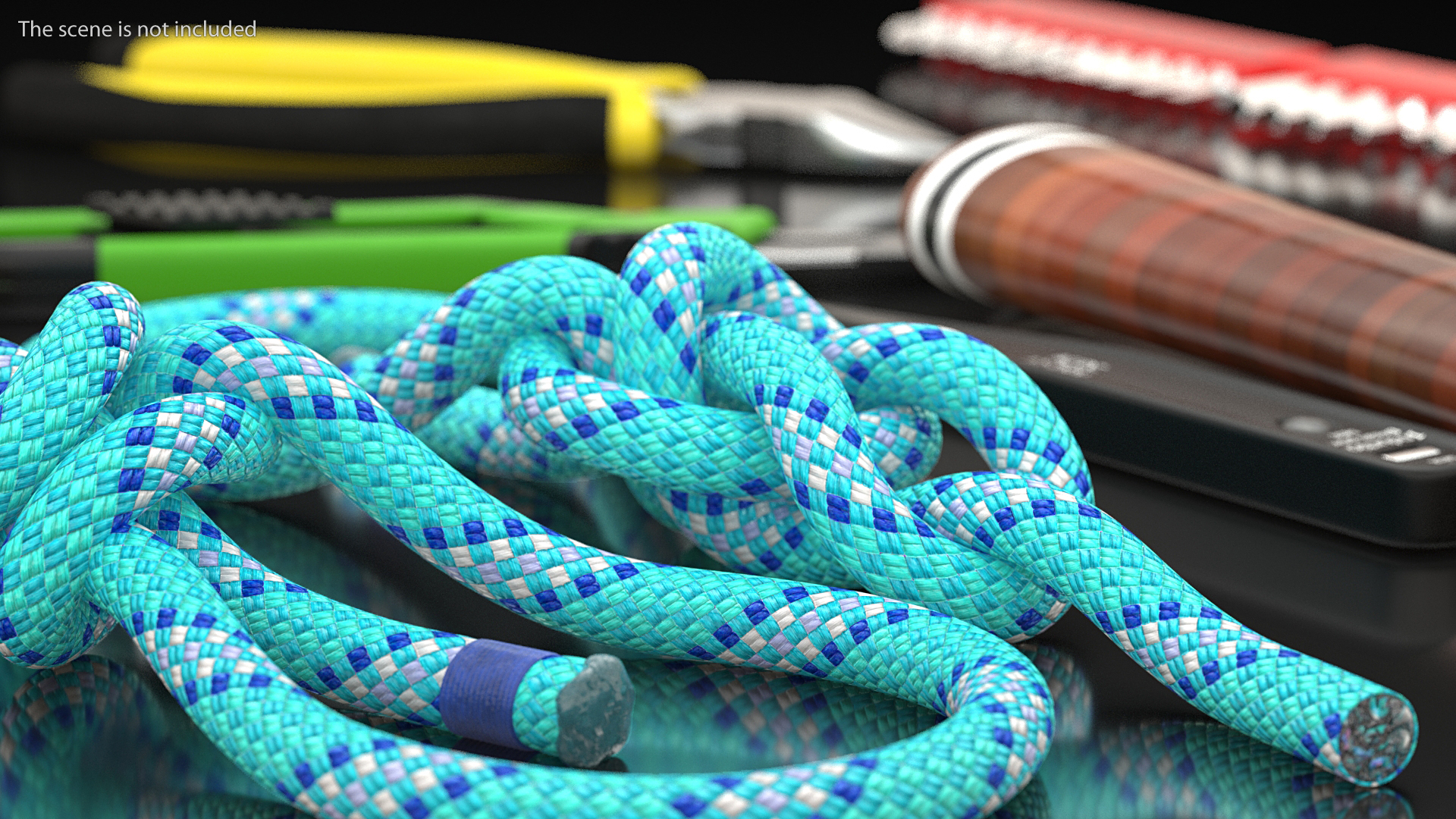 3D Water Bowline Rope Knot model