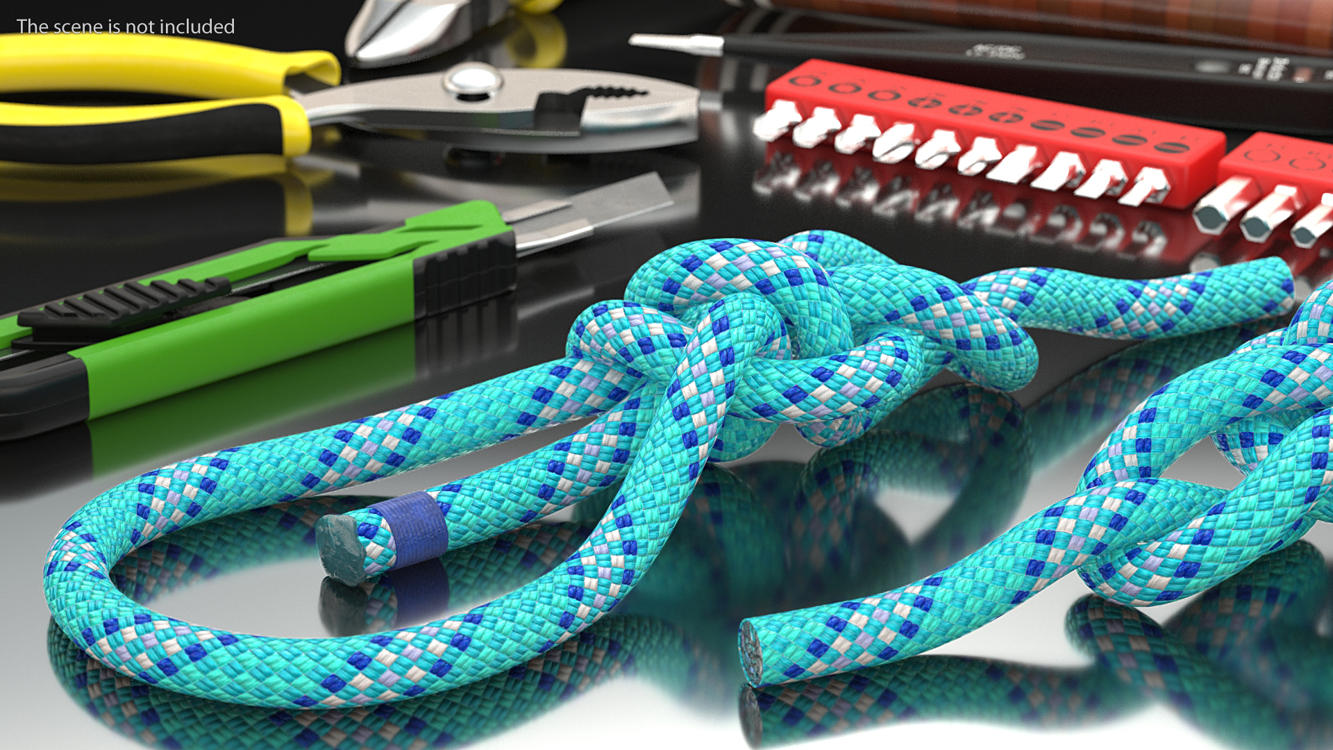 3D Water Bowline Rope Knot model