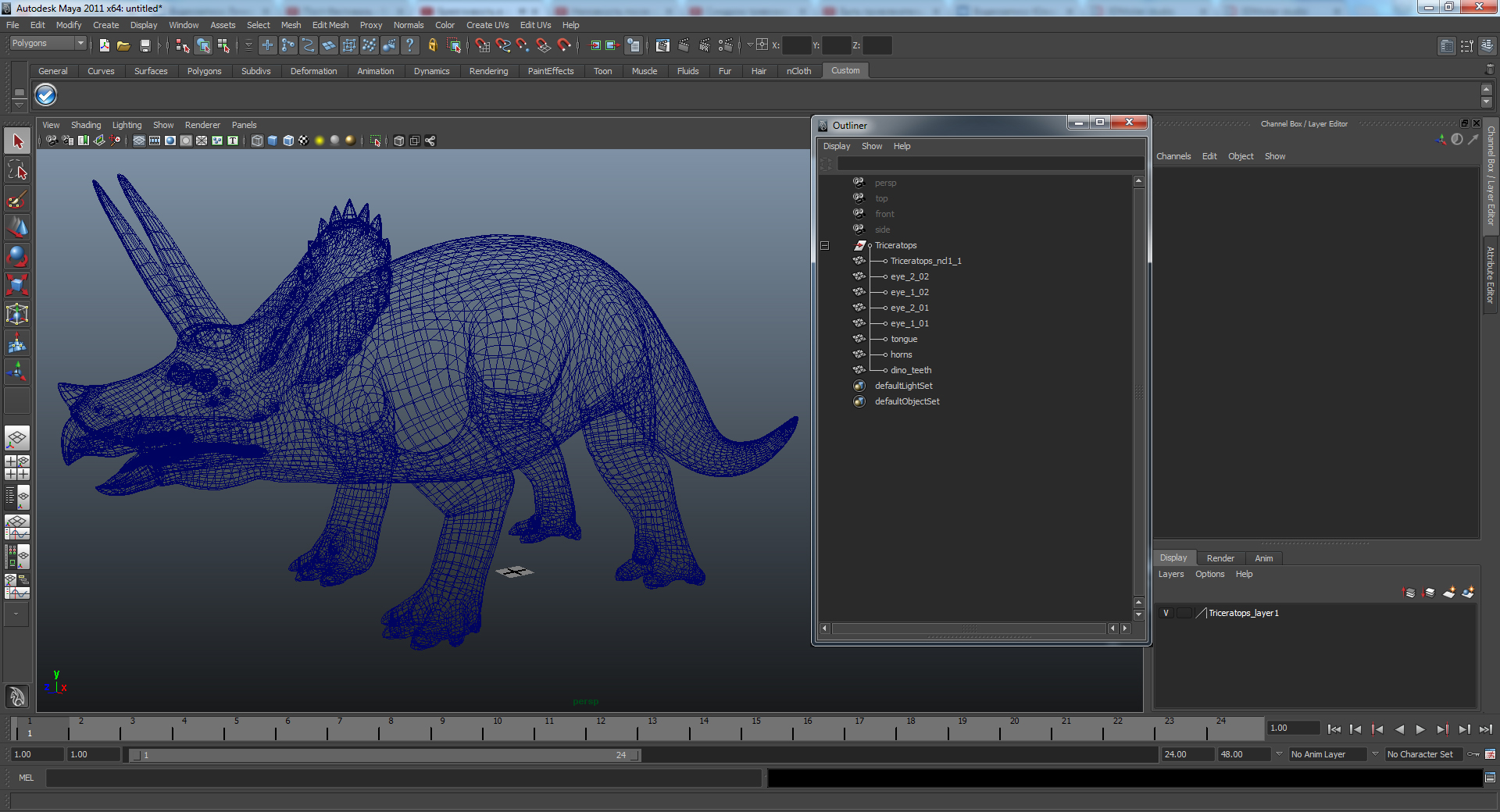 3D Triceratops