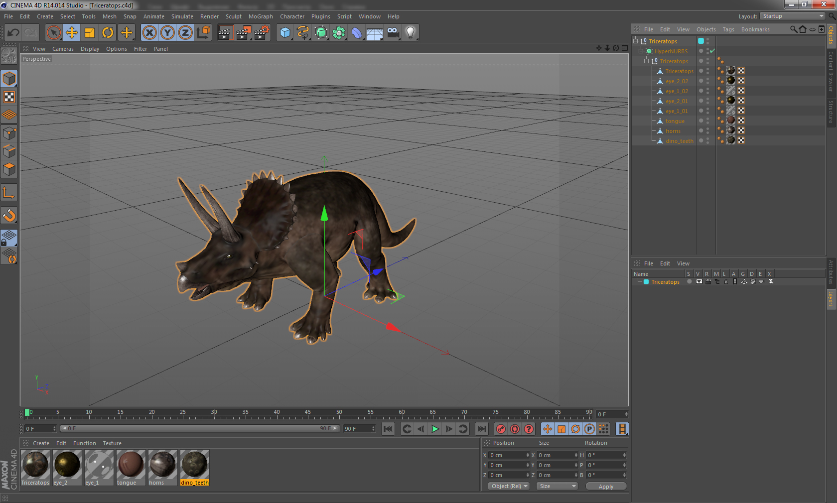 3D Triceratops
