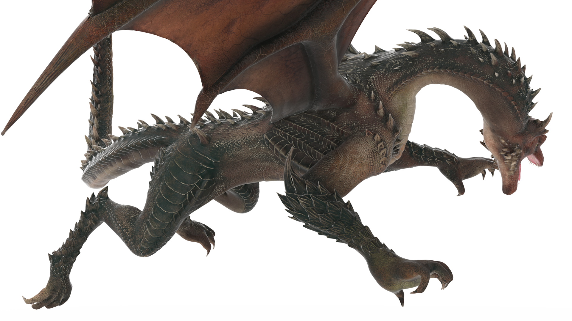 3D model Fantasy Winged Dragon Creature