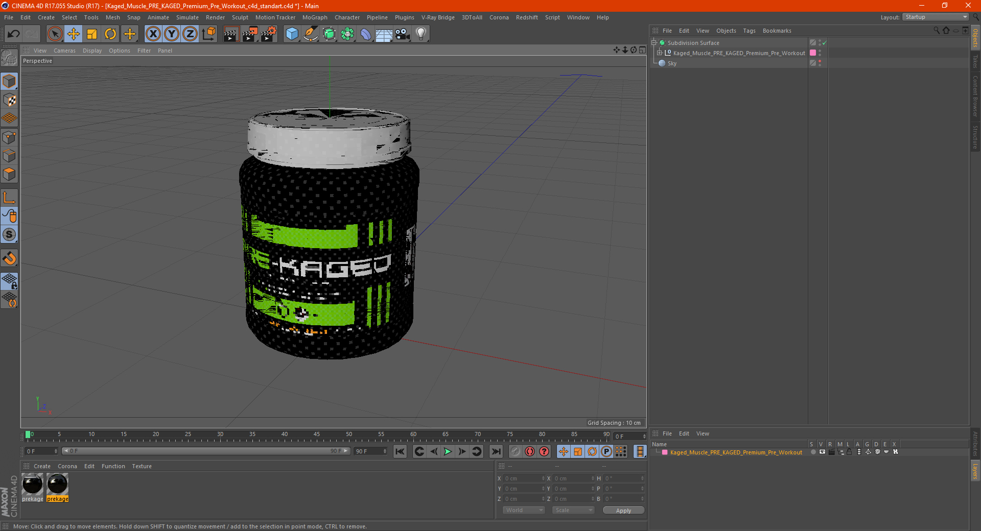 Kaged Muscle PRE KAGED Premium Pre Workout 3D