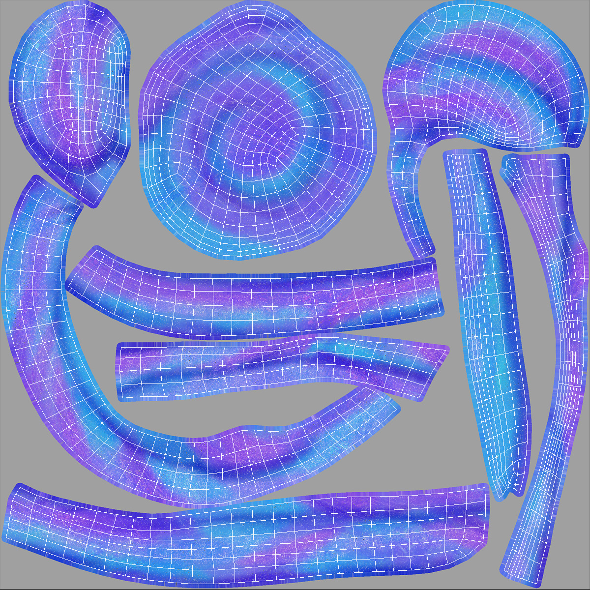 Blue Purple Toy Slimes 3D