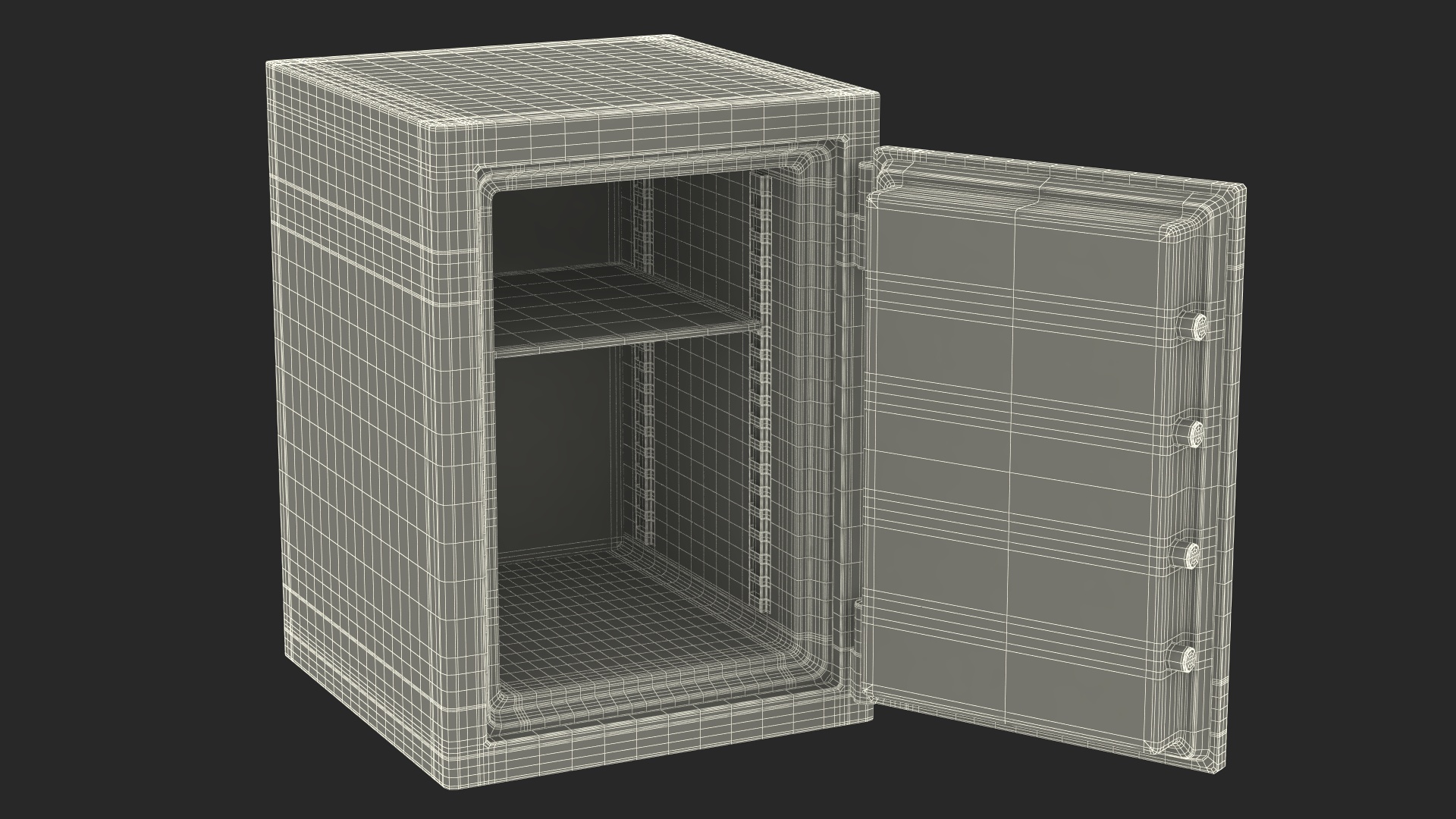 Analog Fire Proof Safe 3D