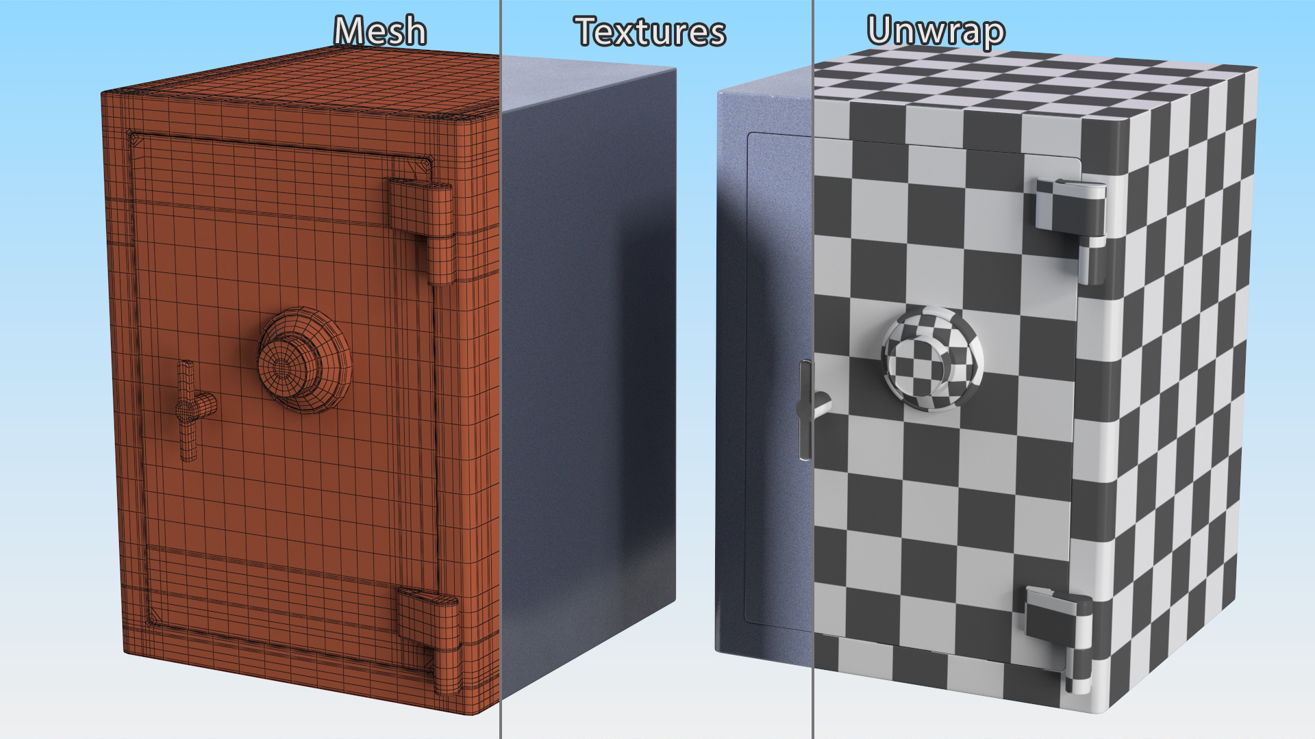 Analog Fire Proof Safe 3D