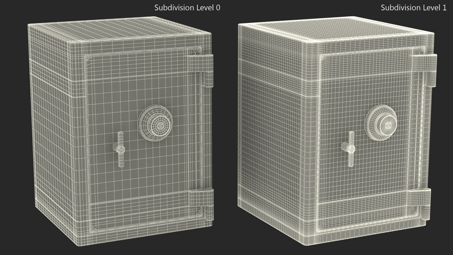 Analog Fire Proof Safe 3D