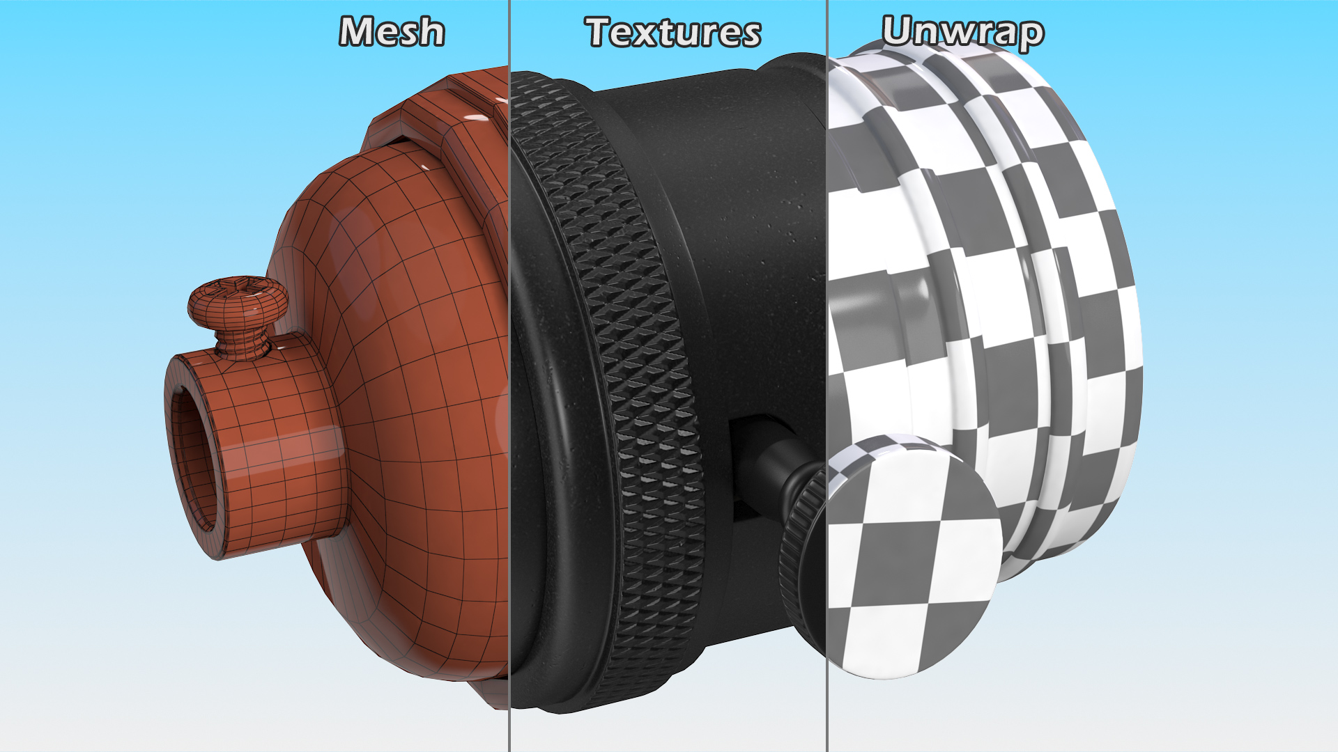 3D model Vintage Lightbulb Socket Black