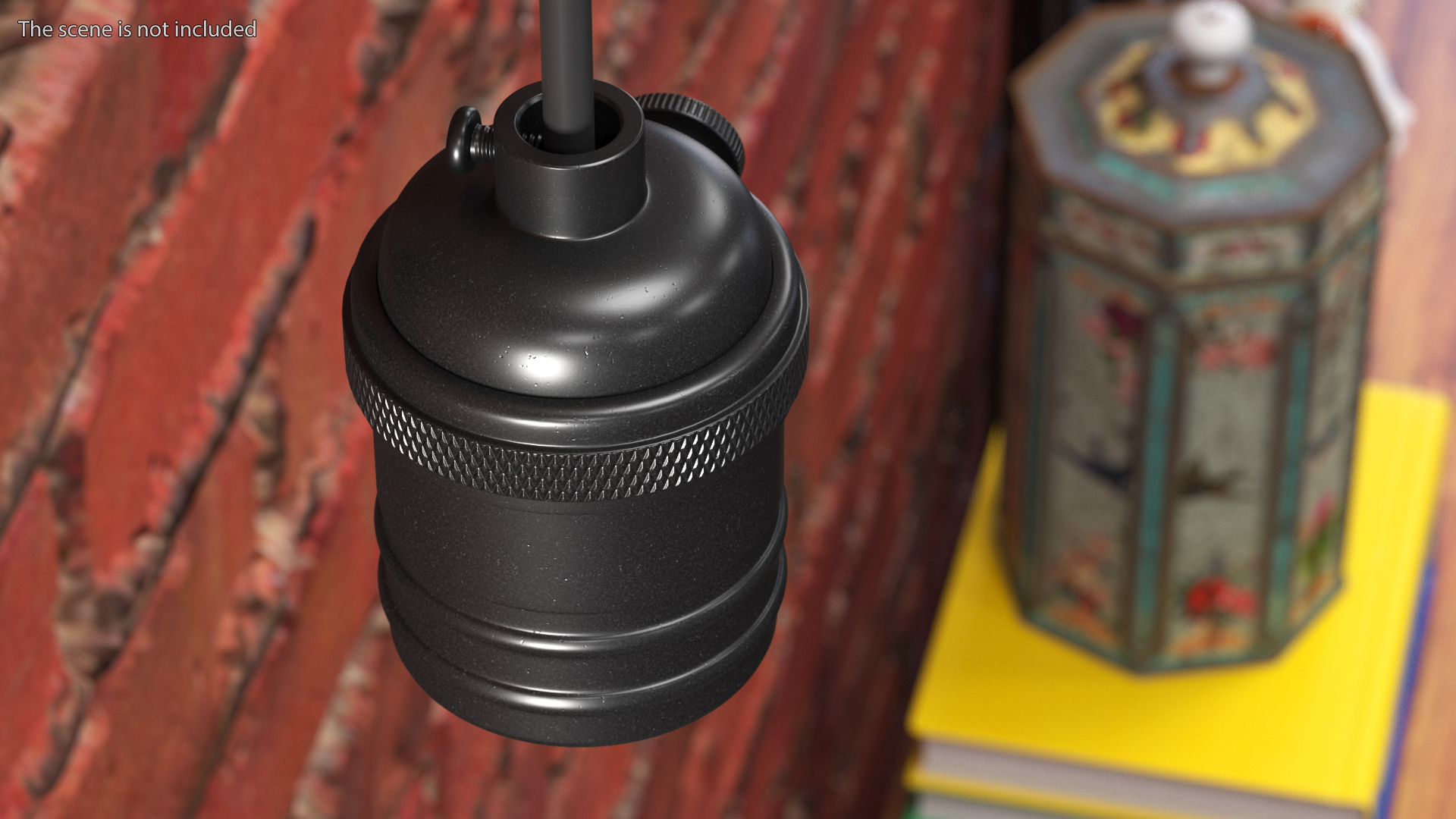 3D model Vintage Lightbulb Socket Black